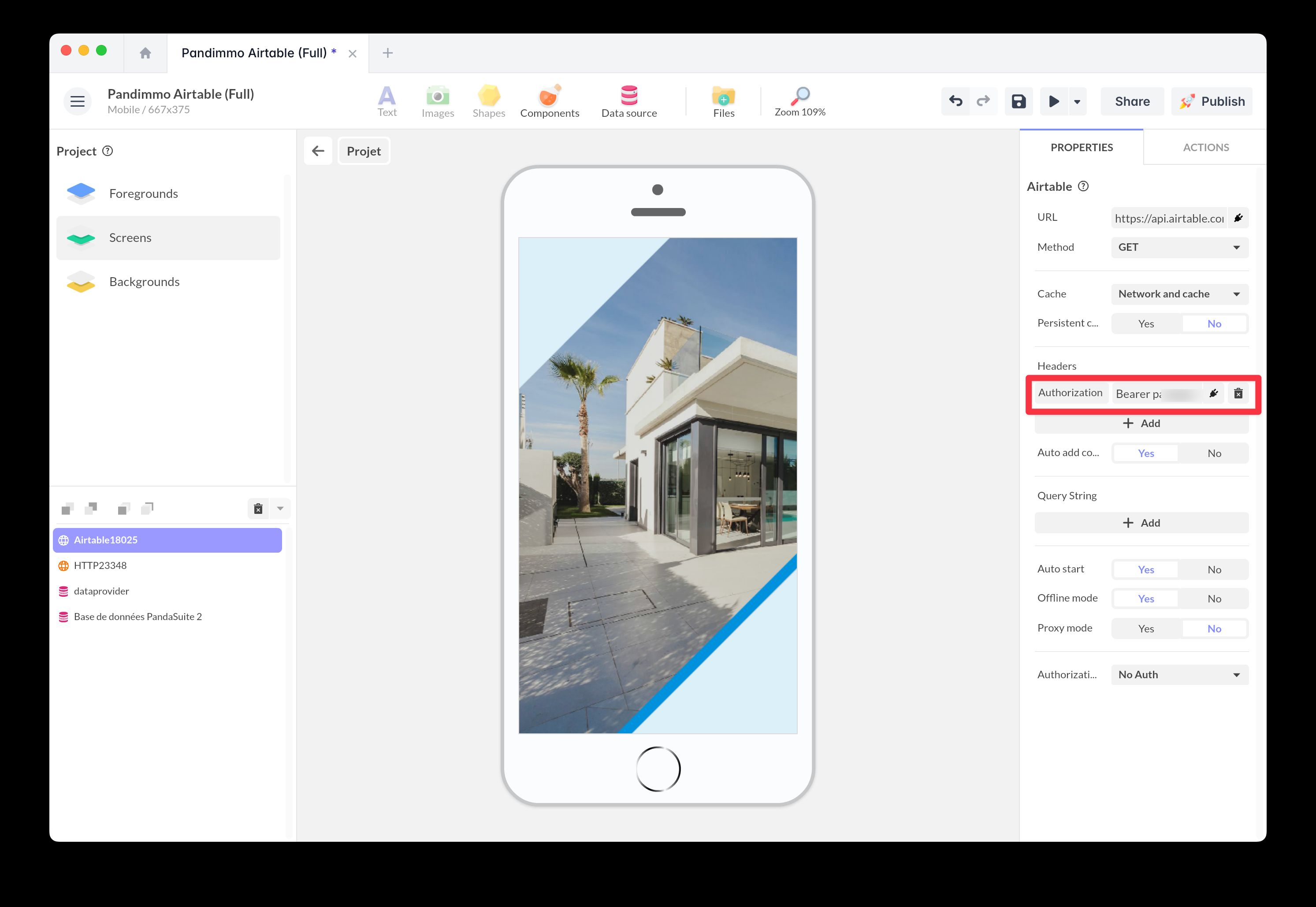 Adding the Airtable token