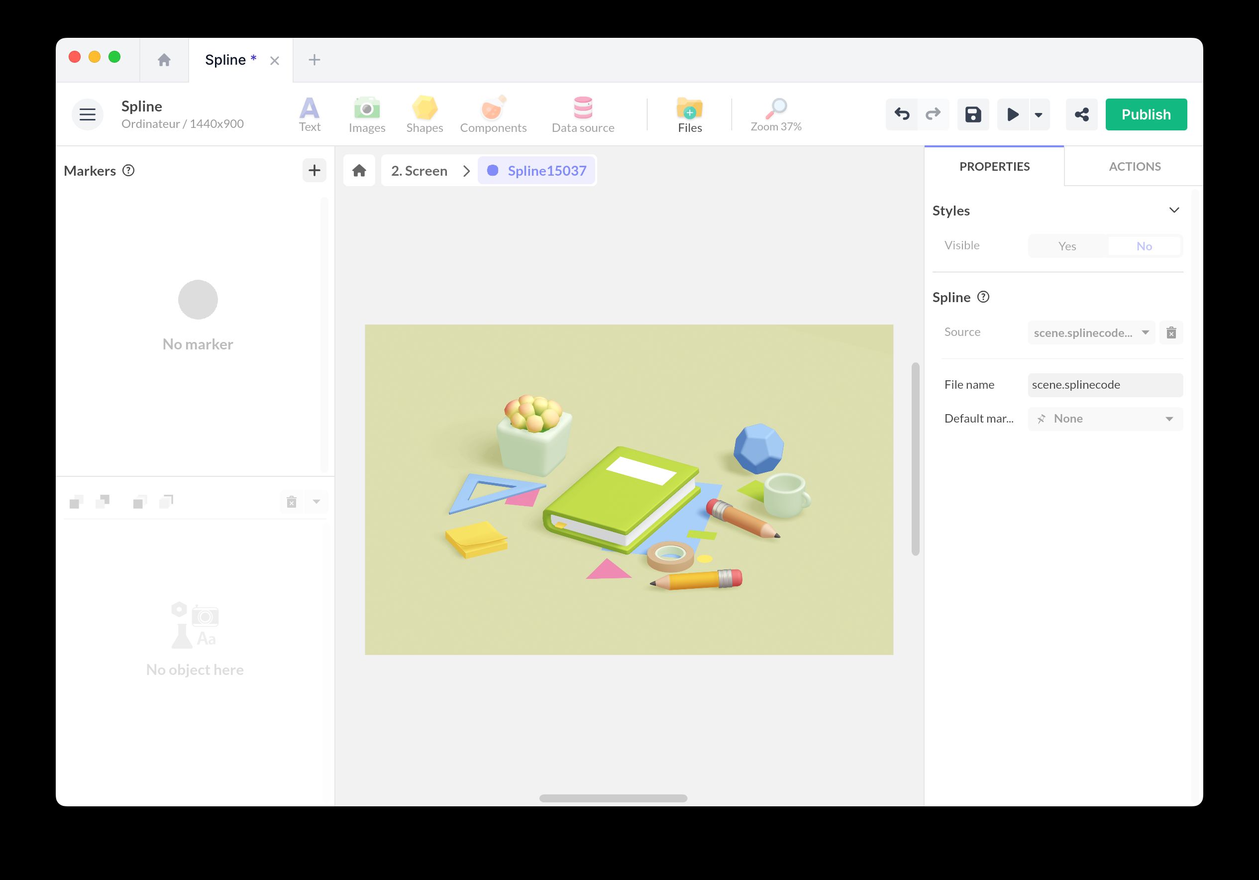 Adding a Spline component