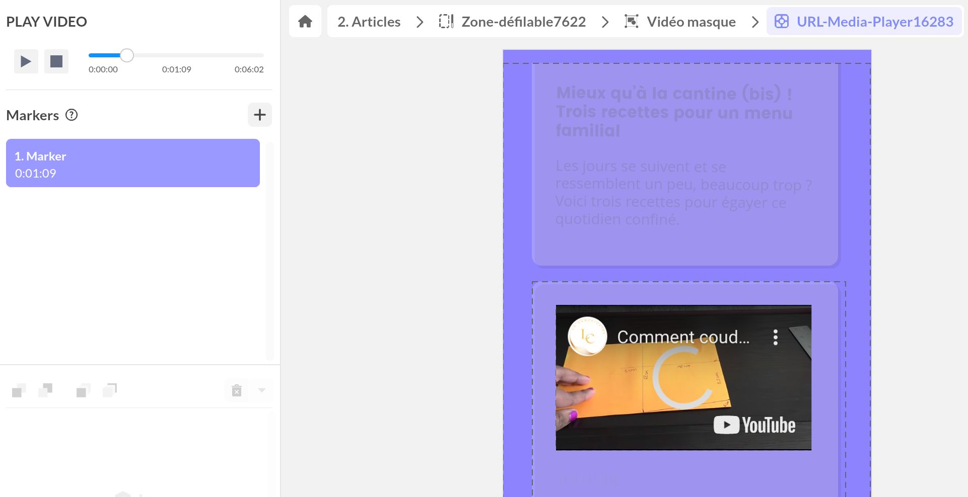 Adding markers to media