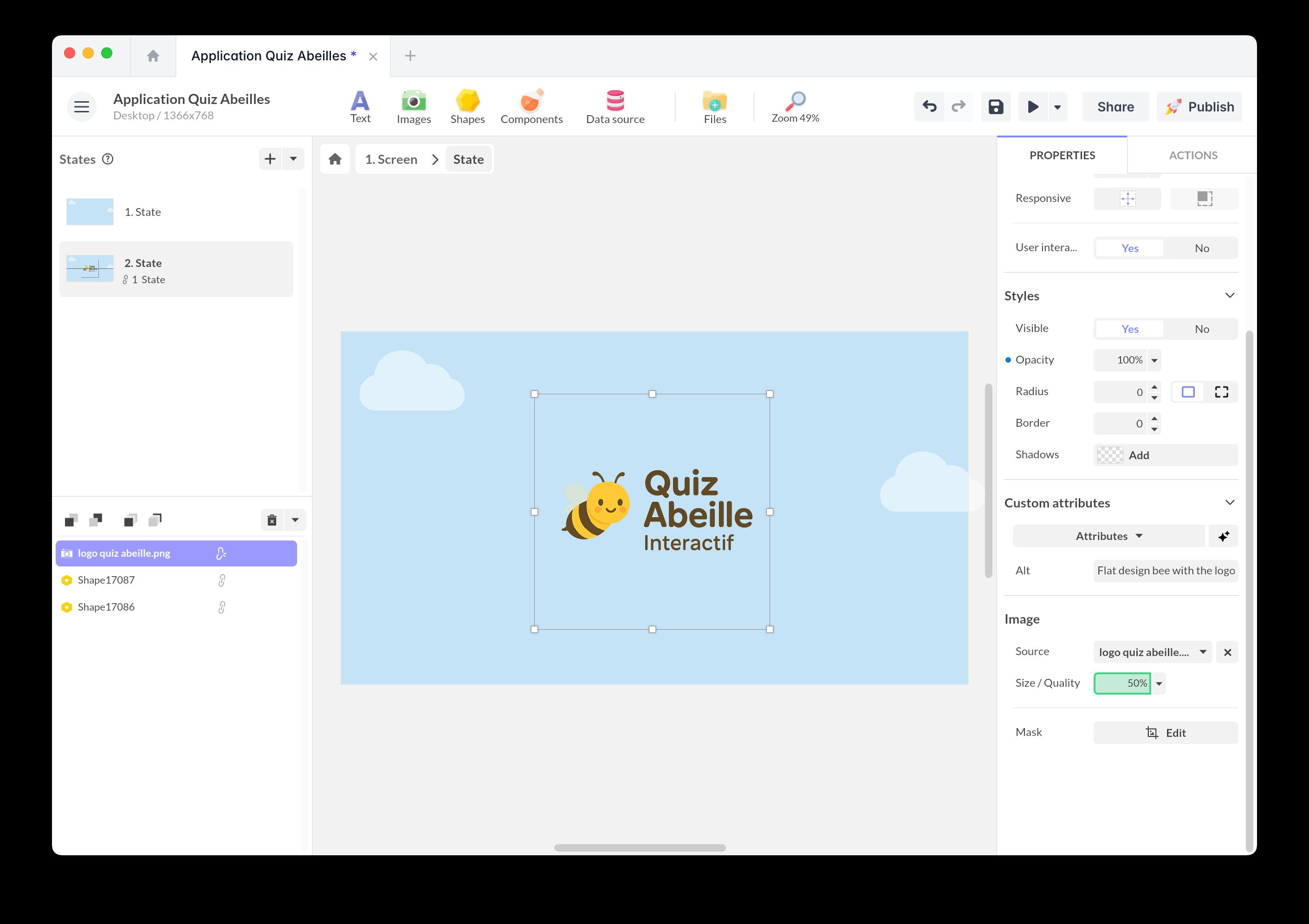 Adding alt text to an image