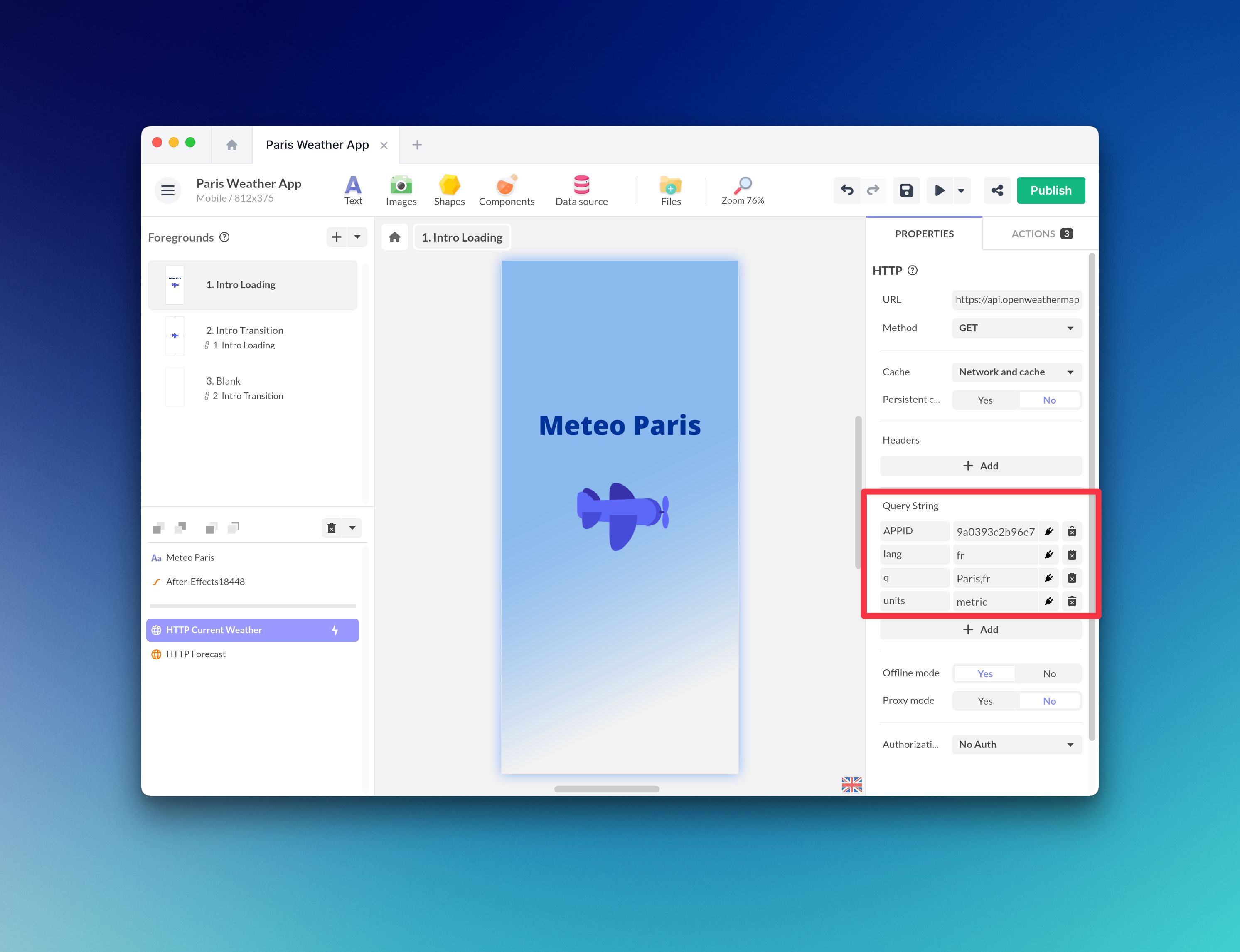 API username and password