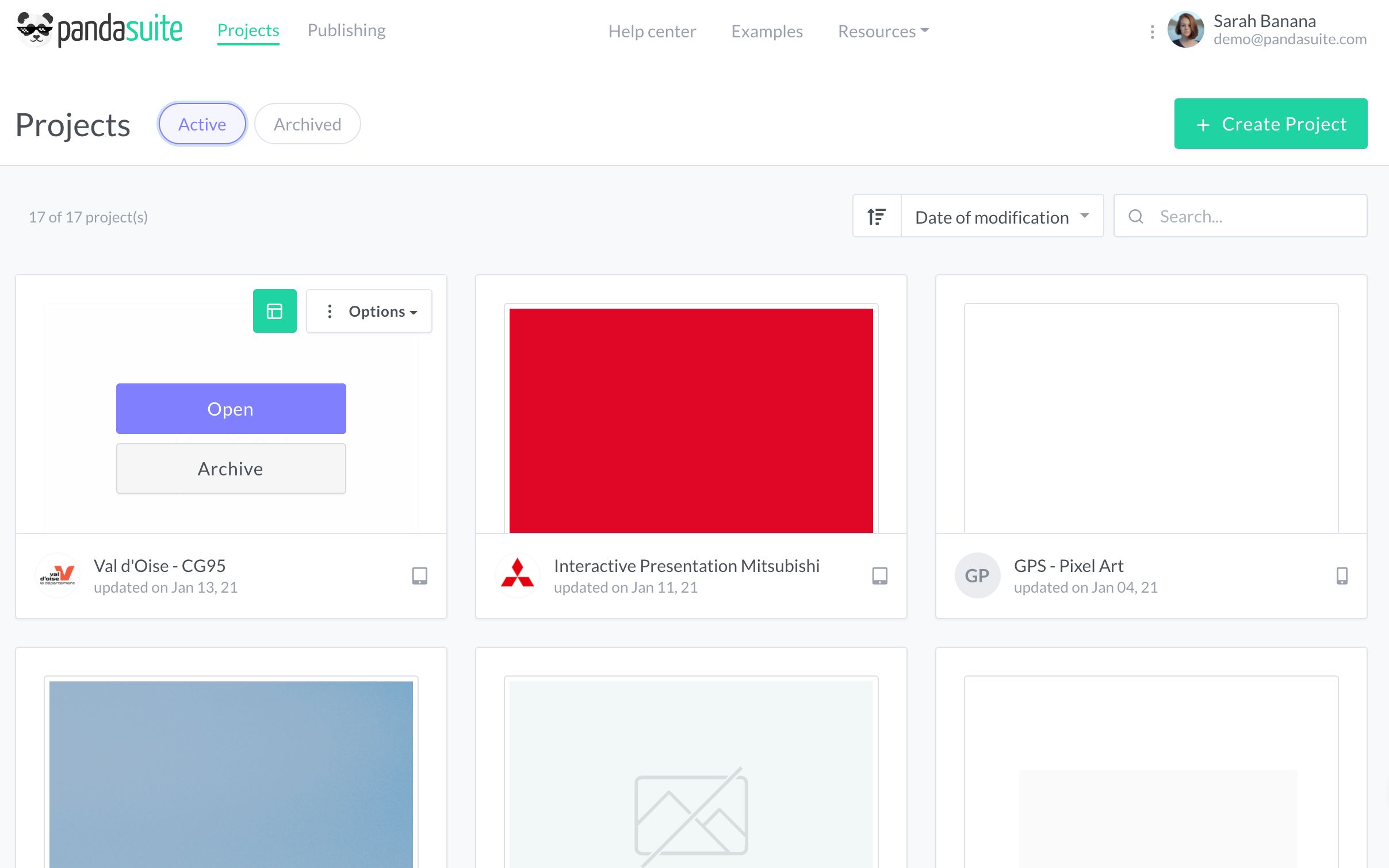 Archive option screenshot