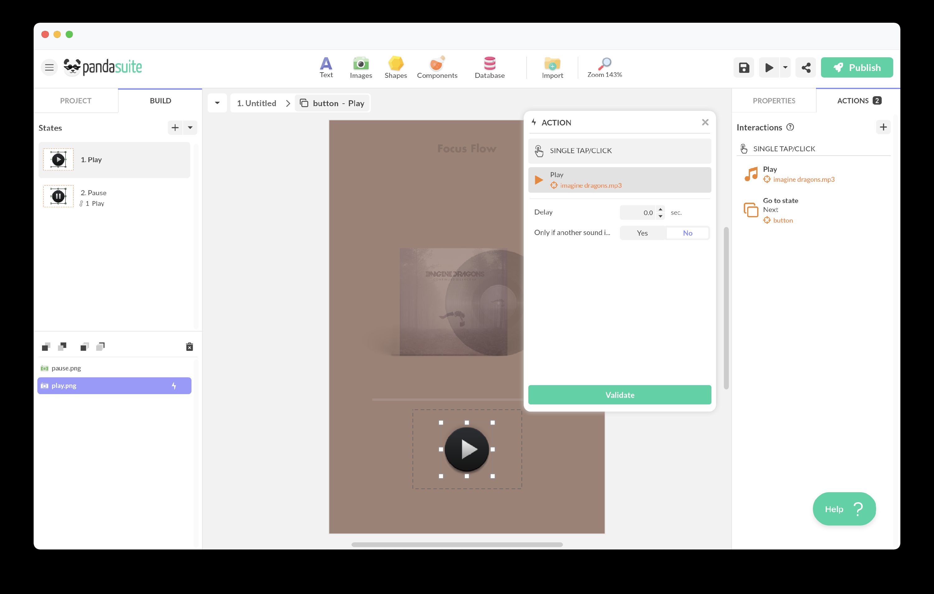 Audio Actions Example