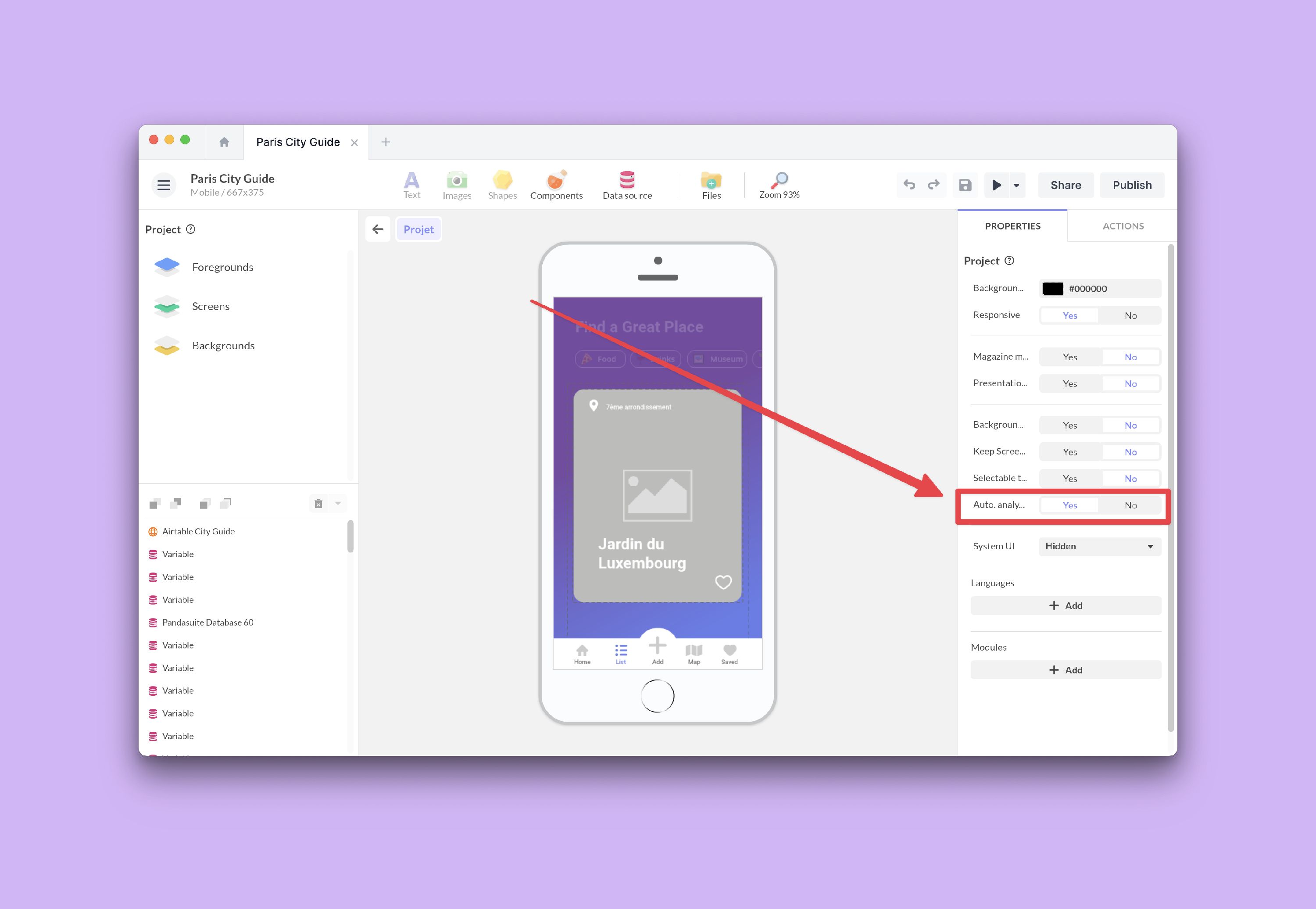 Auto Analytics Screenshot