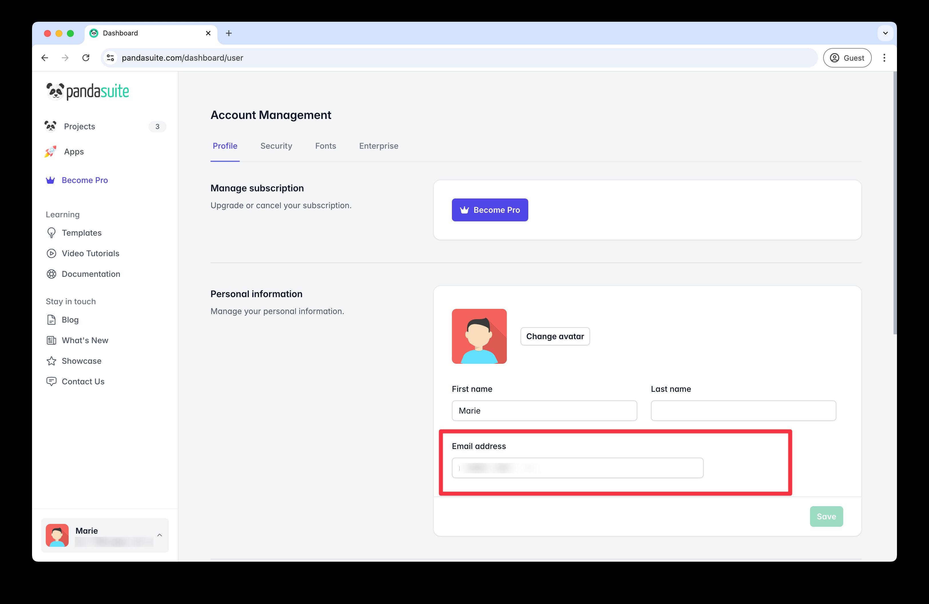 Illustration of email update process