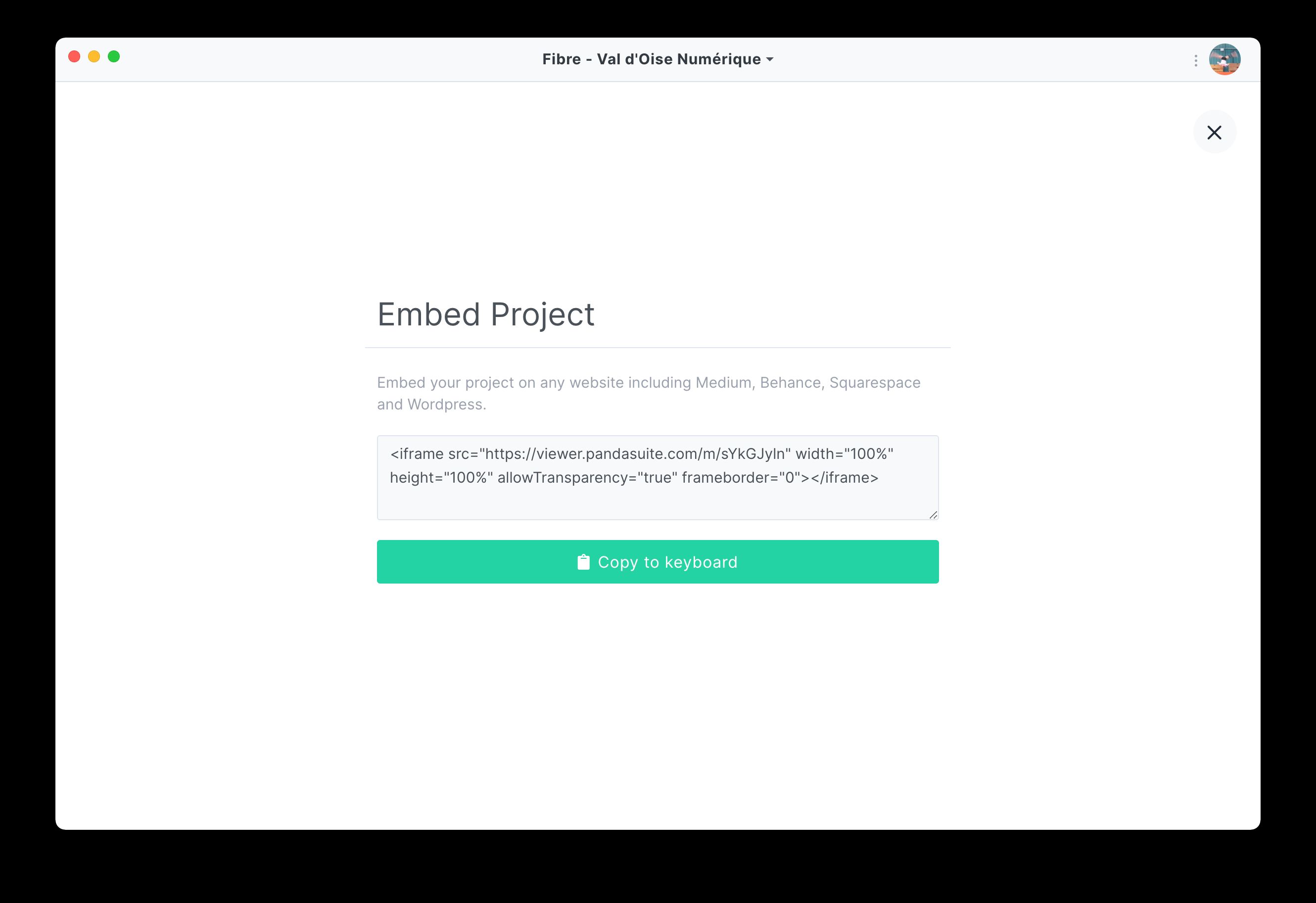 code snippet for website editor
