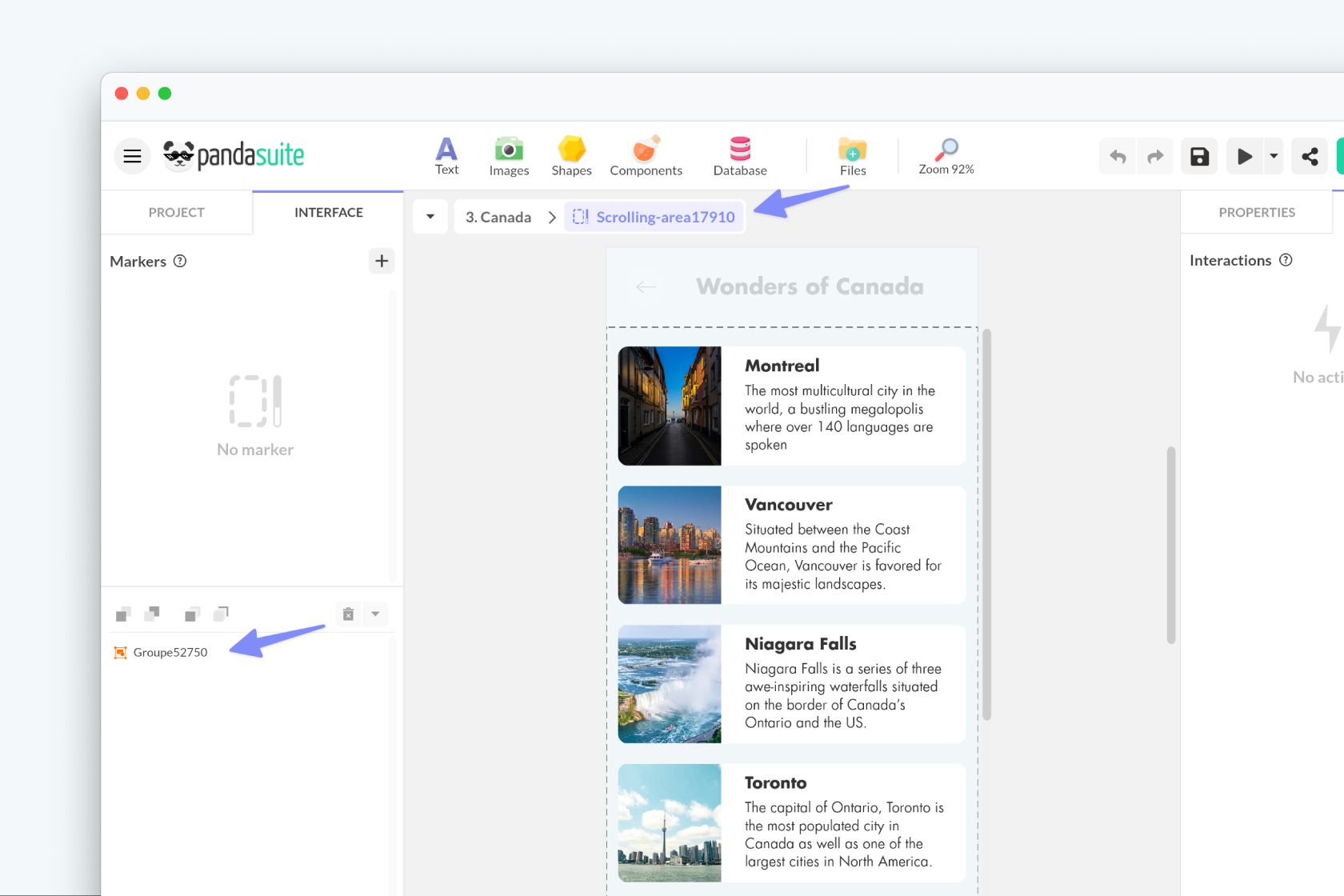 Component nesting example