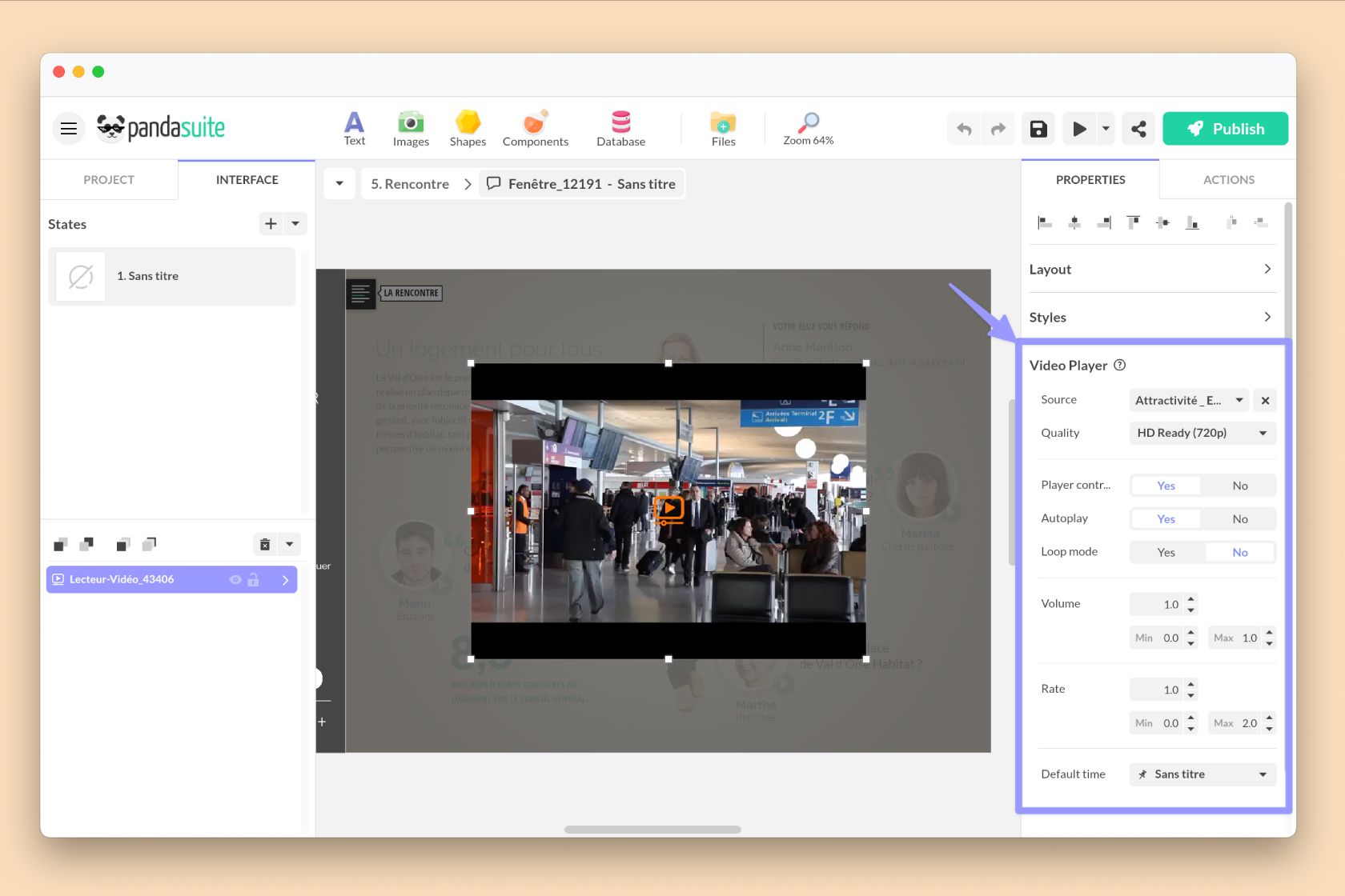 Component properties editor