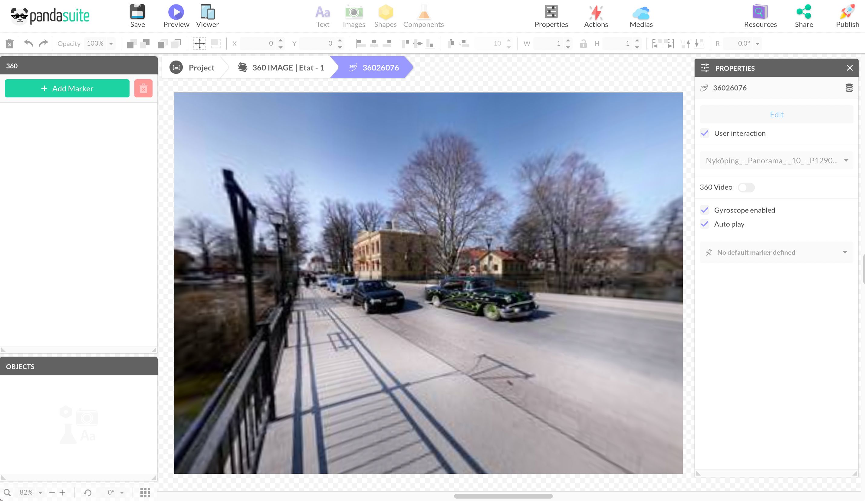 component properties screen