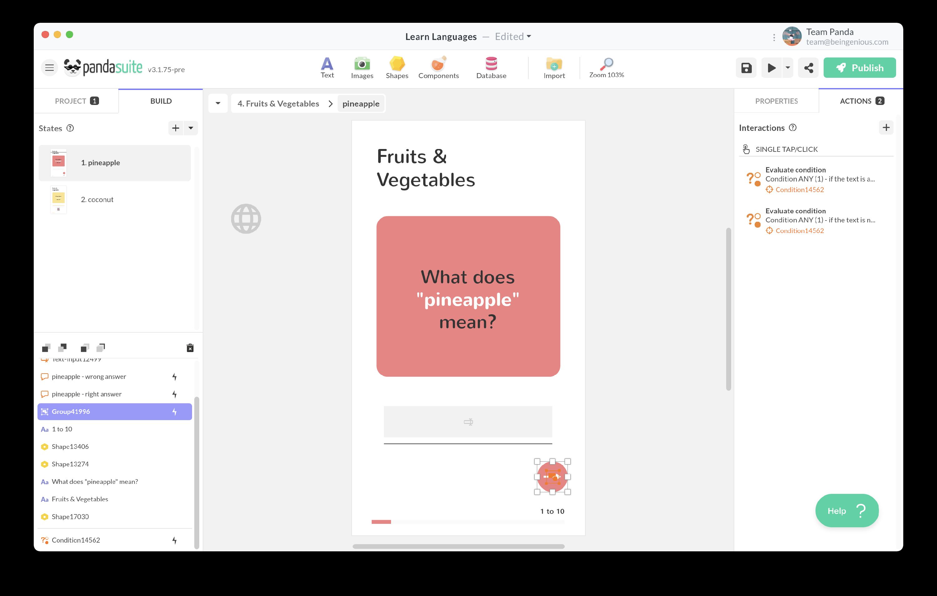 Condition evaluation