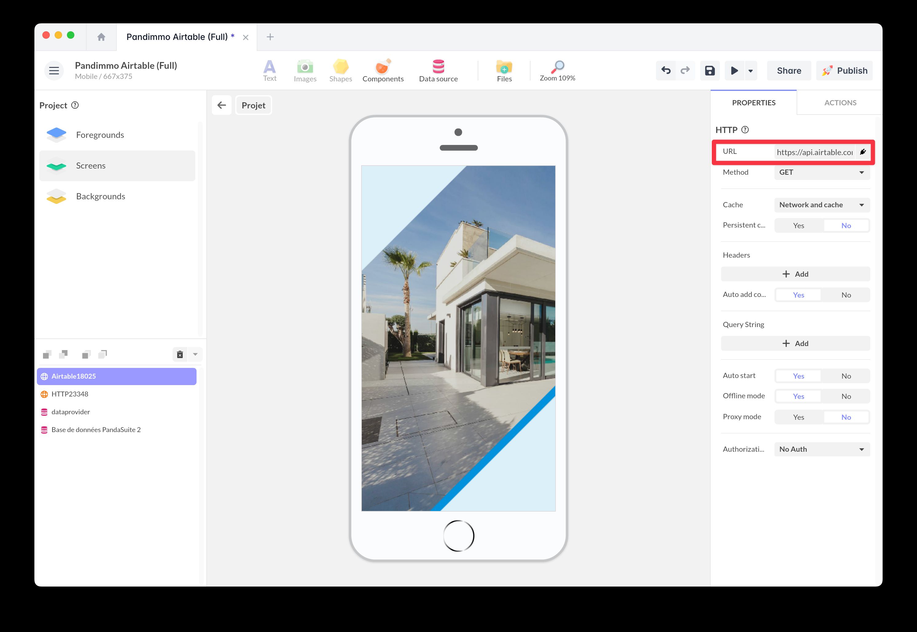 Adding the Airtable API URL