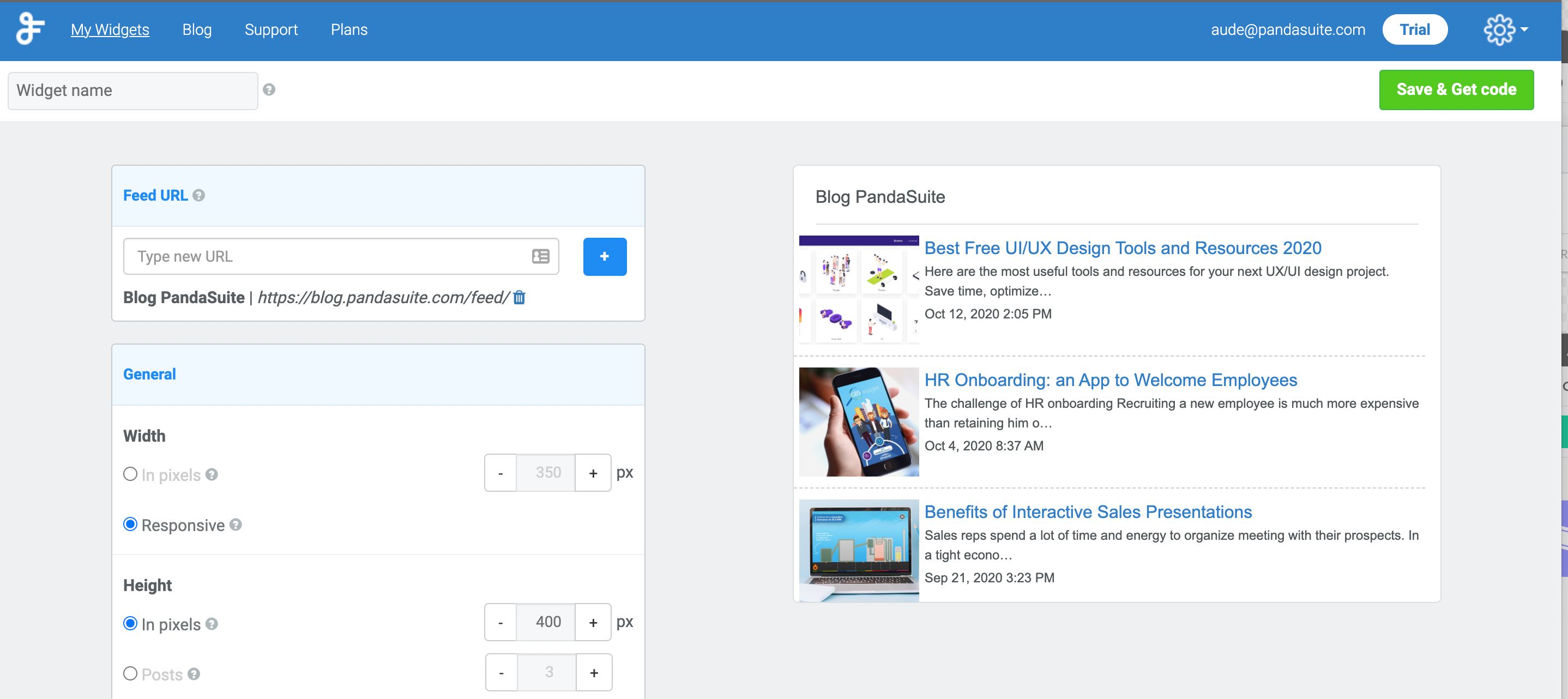 Customize widget appearance