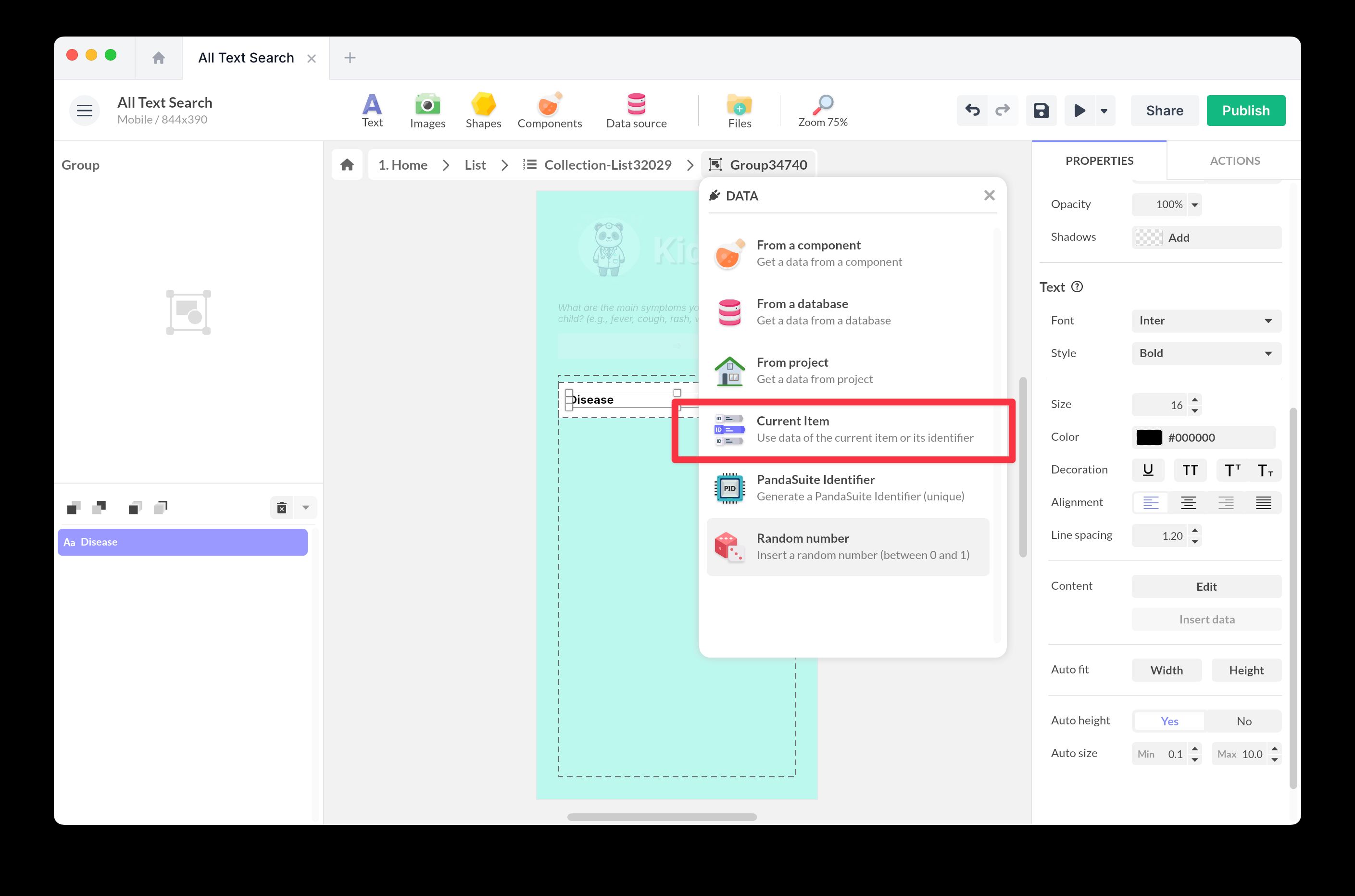 Data source addition example