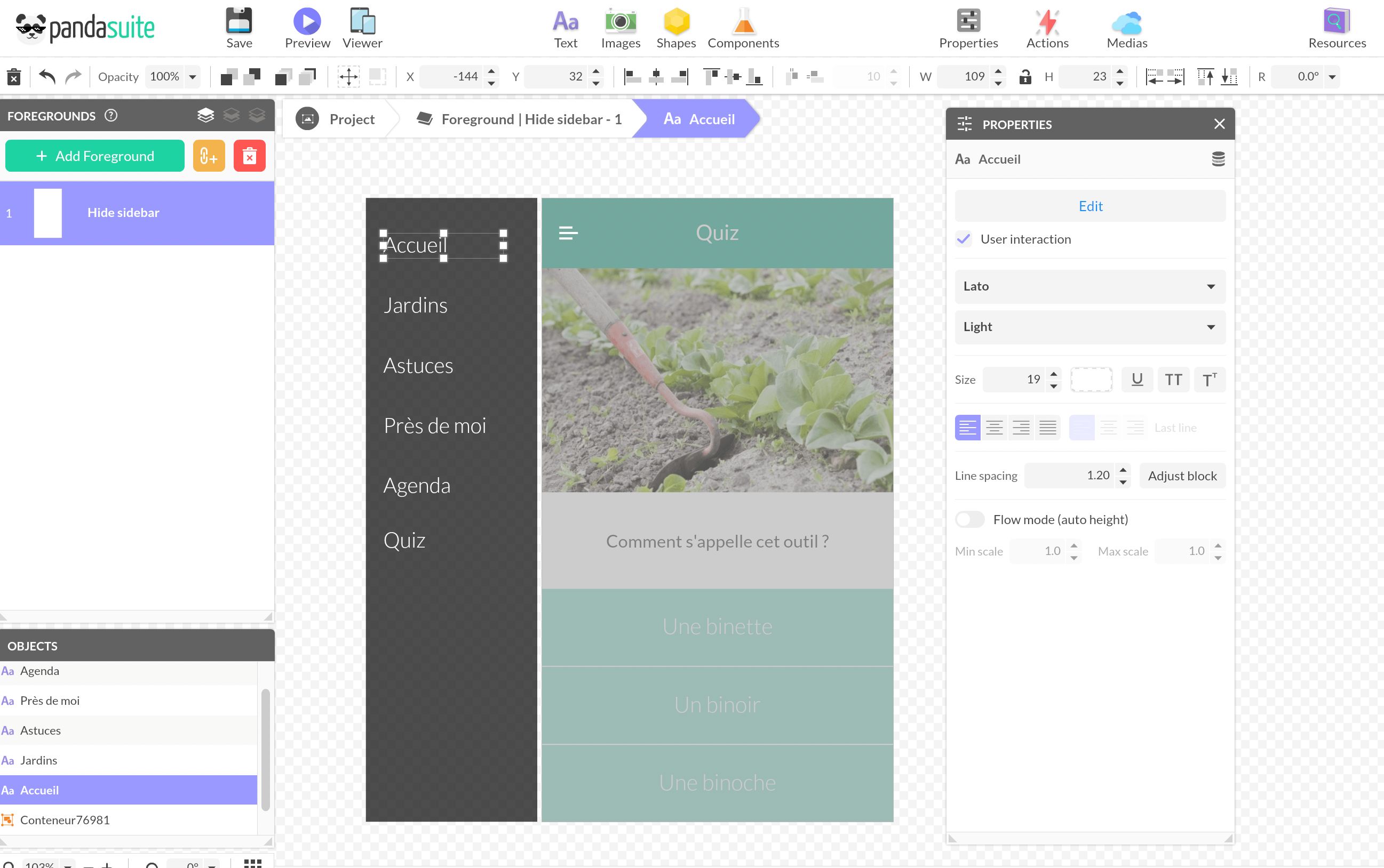 Designing a sidebar with icons