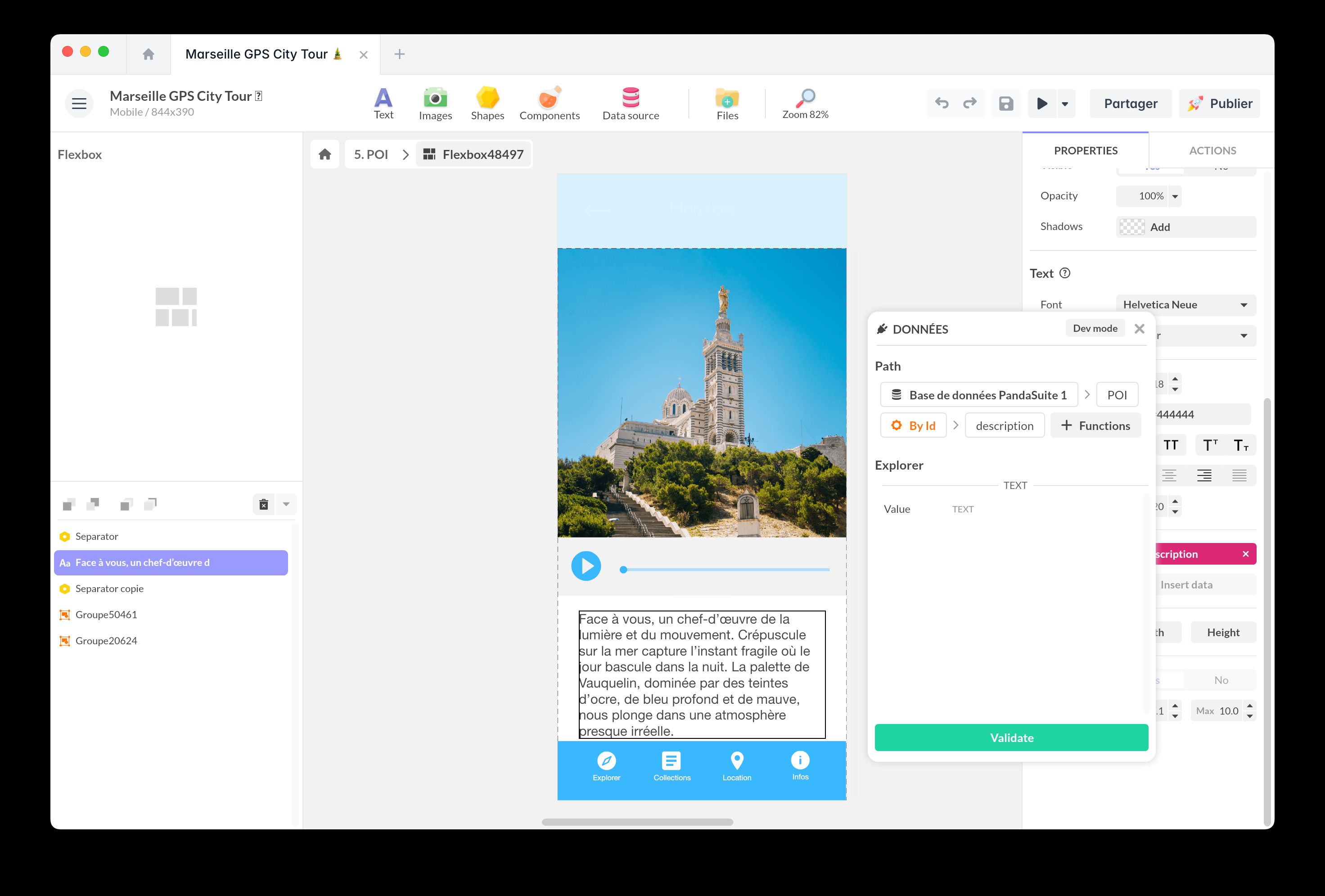 Afficher le contenu en fonction de l'item courant