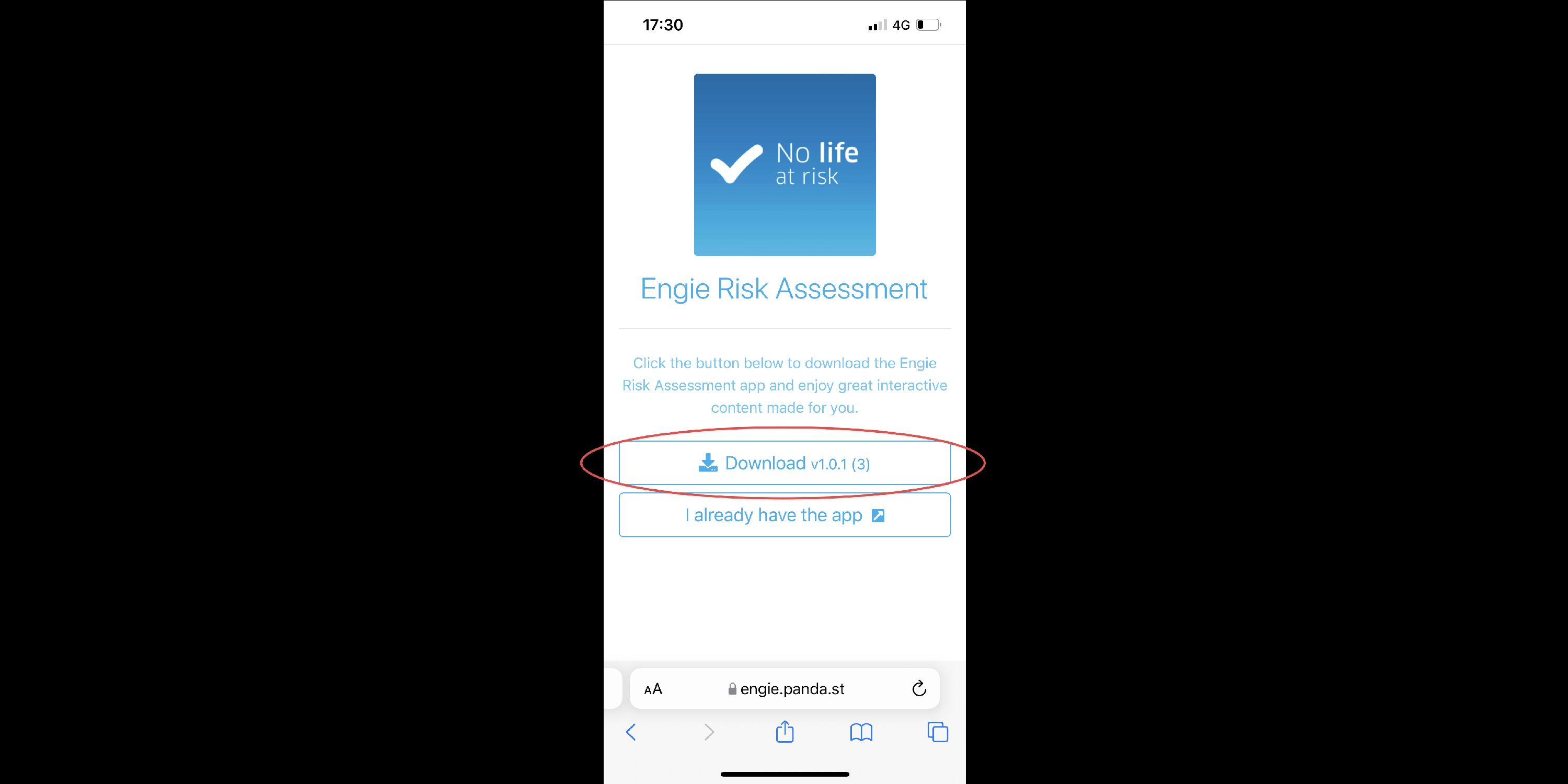 Download Button Screenshot
