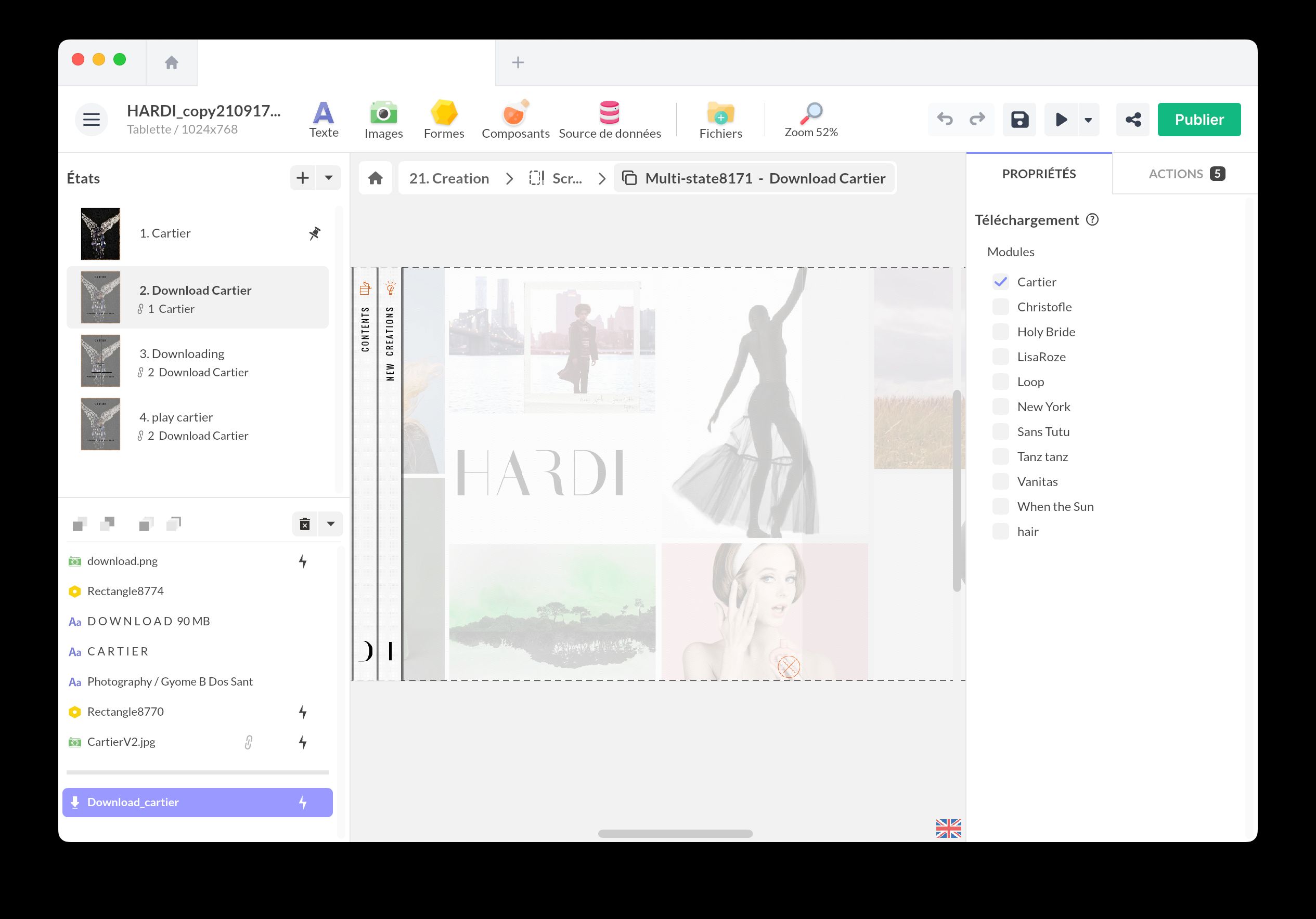 Download component properties