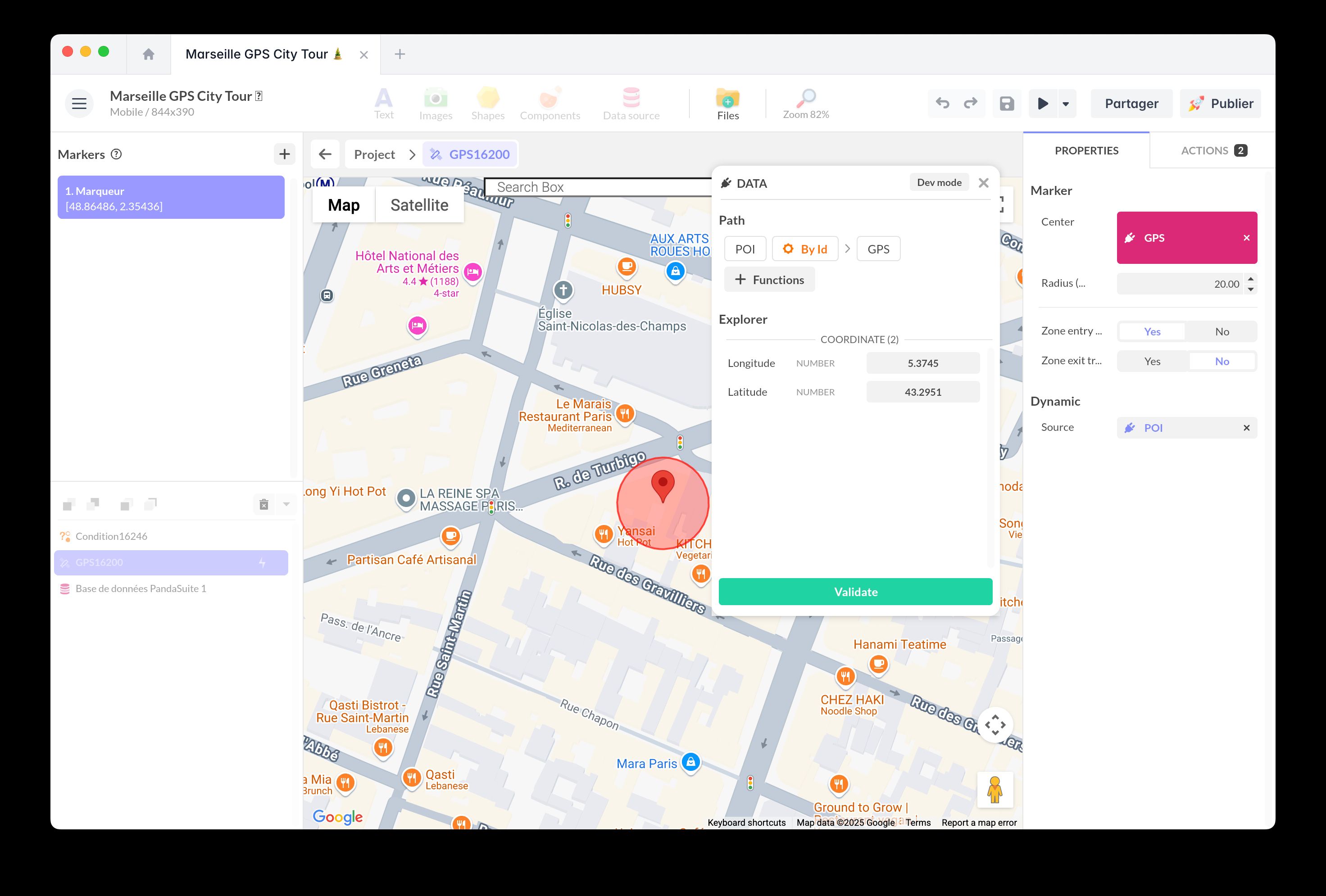 Dynamic markers of the GPS component