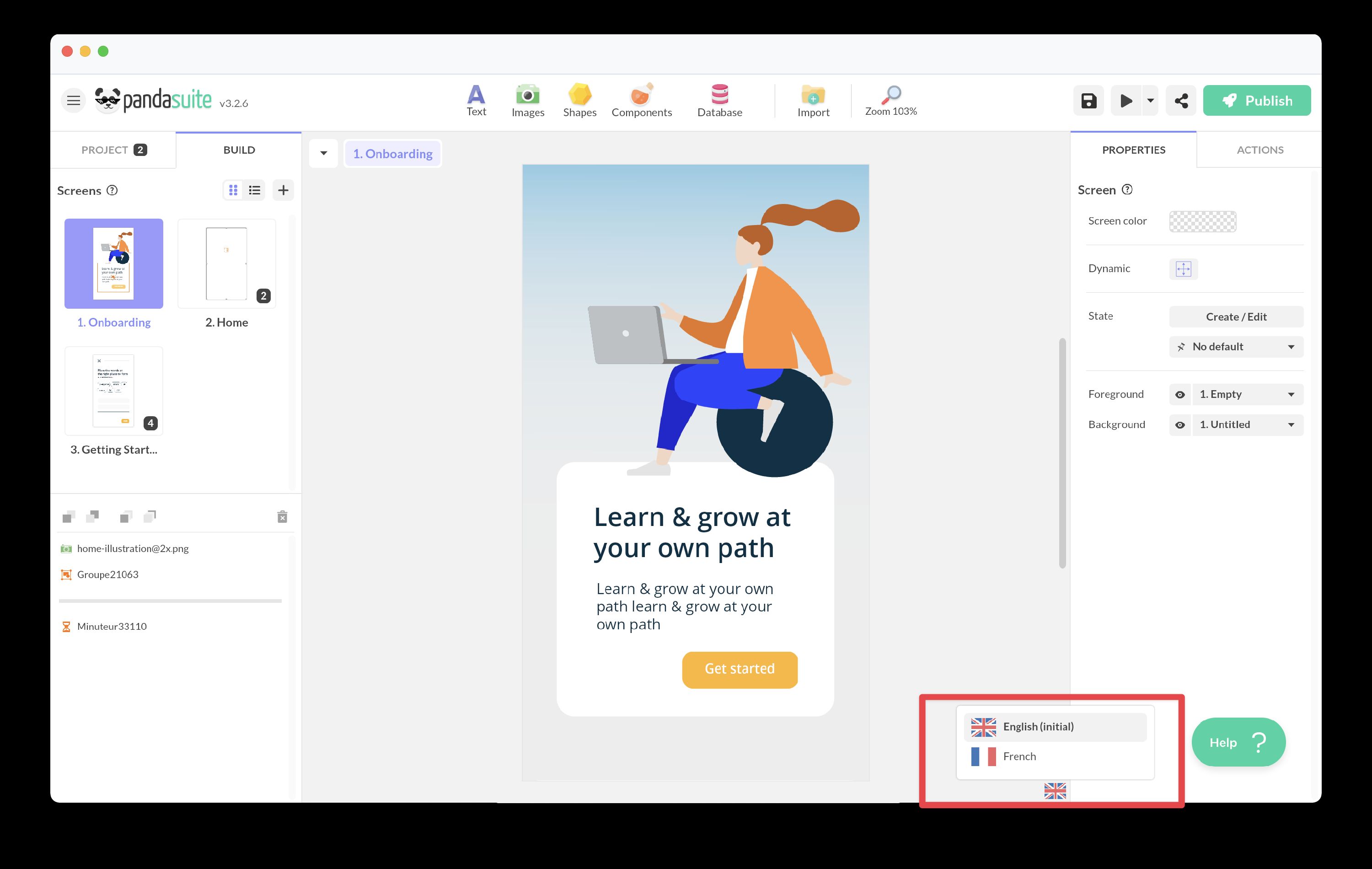 Edit language settings