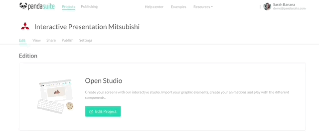 Editing project name in the dashboard