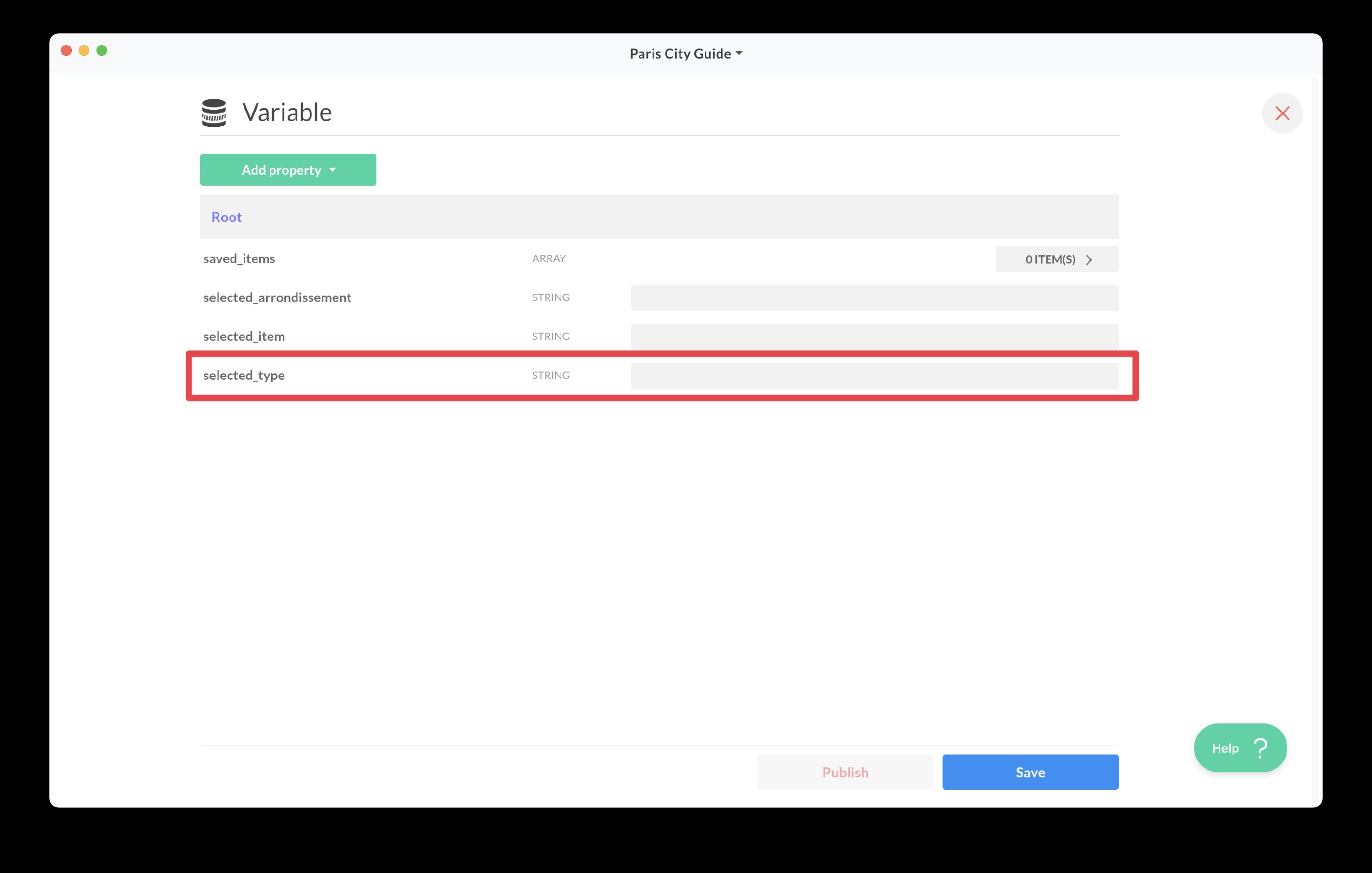 Example of Text Variable