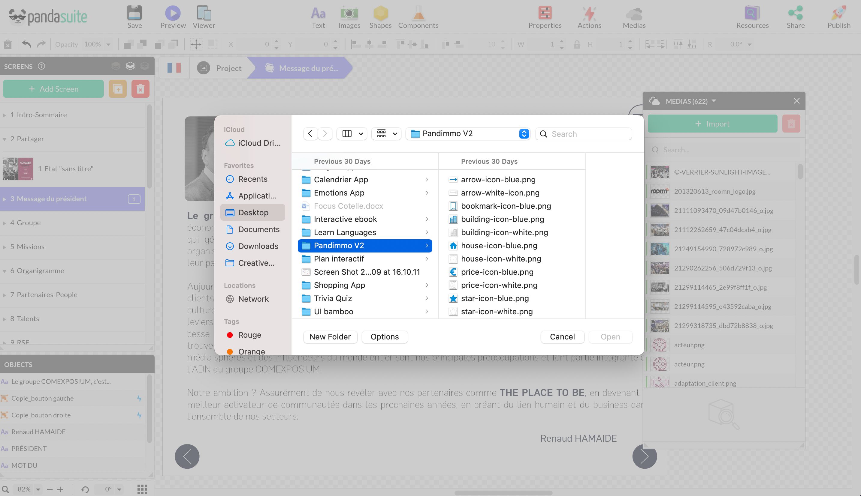 File import window in PandaSuite Studio