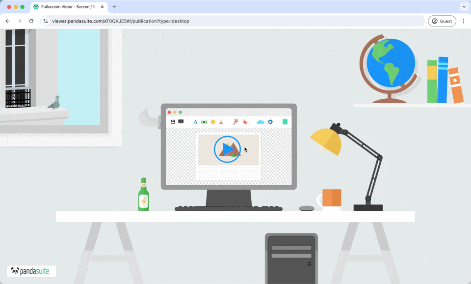 Fullscreen video component demonstration