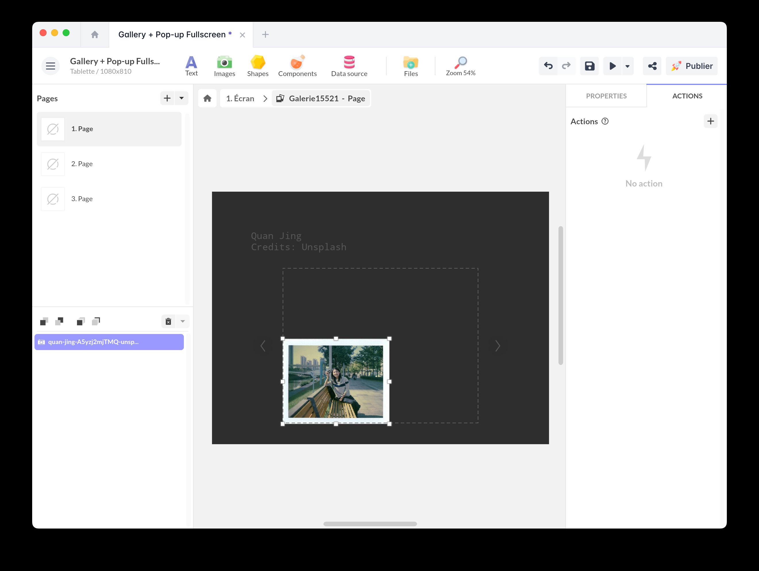 Creating gallery pages