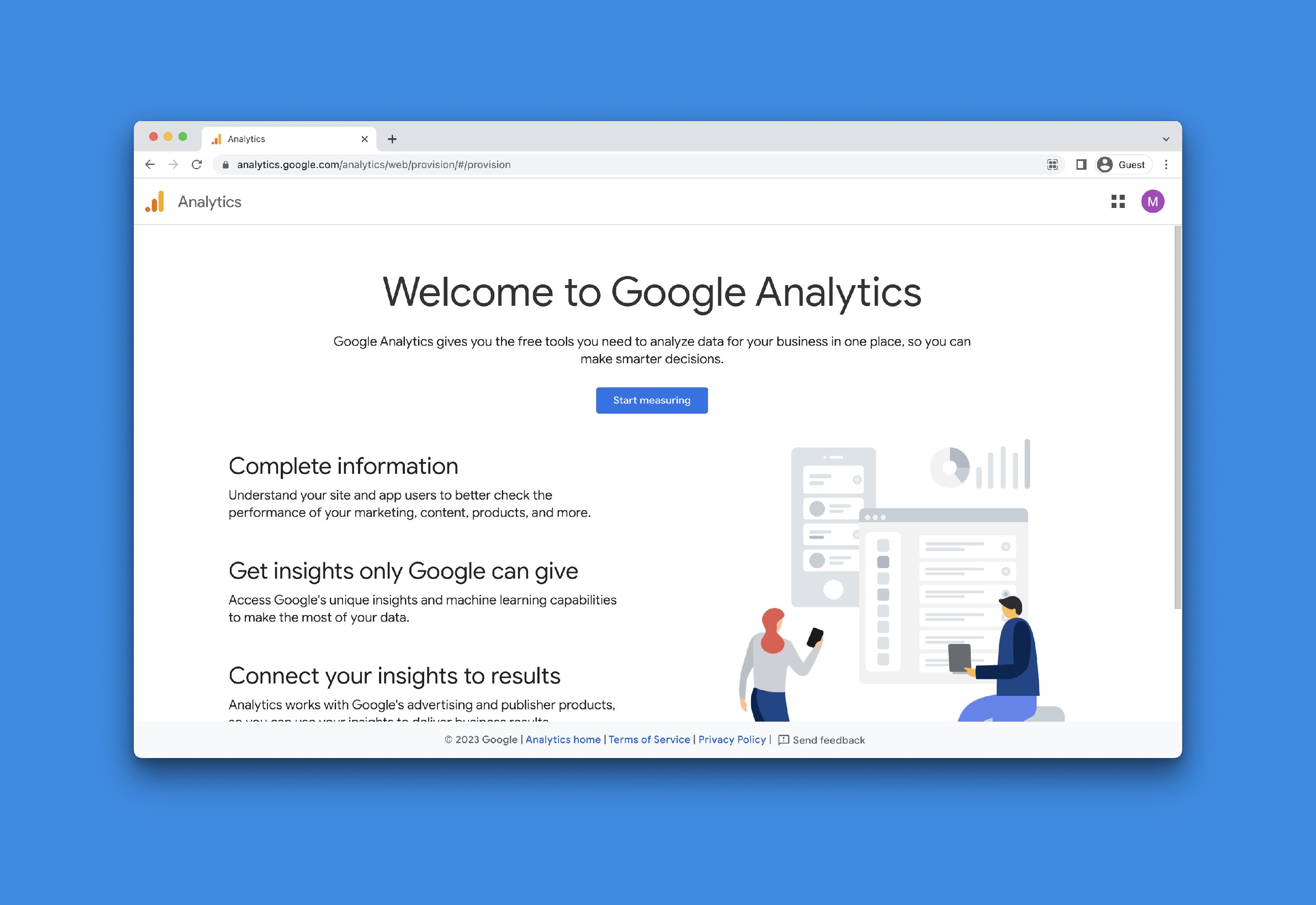 Google Analytics account setup
