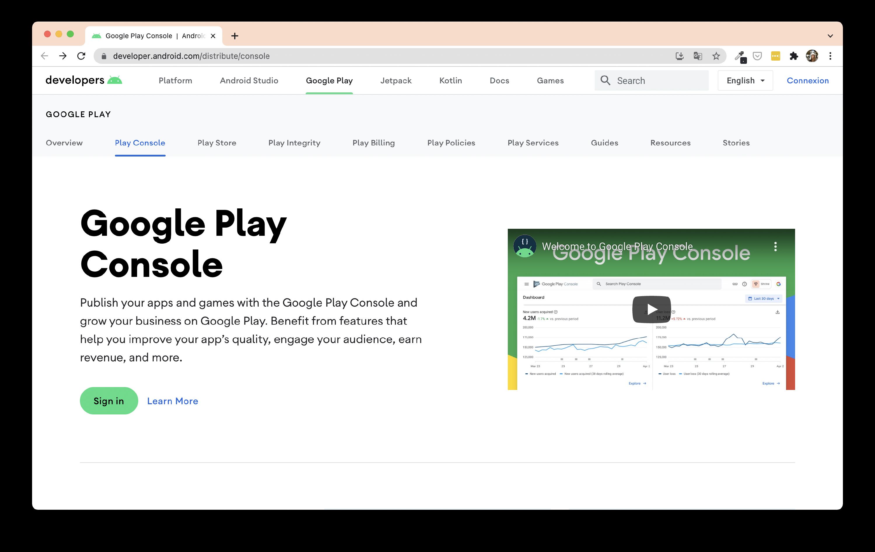 Google Play Console Screenshot
