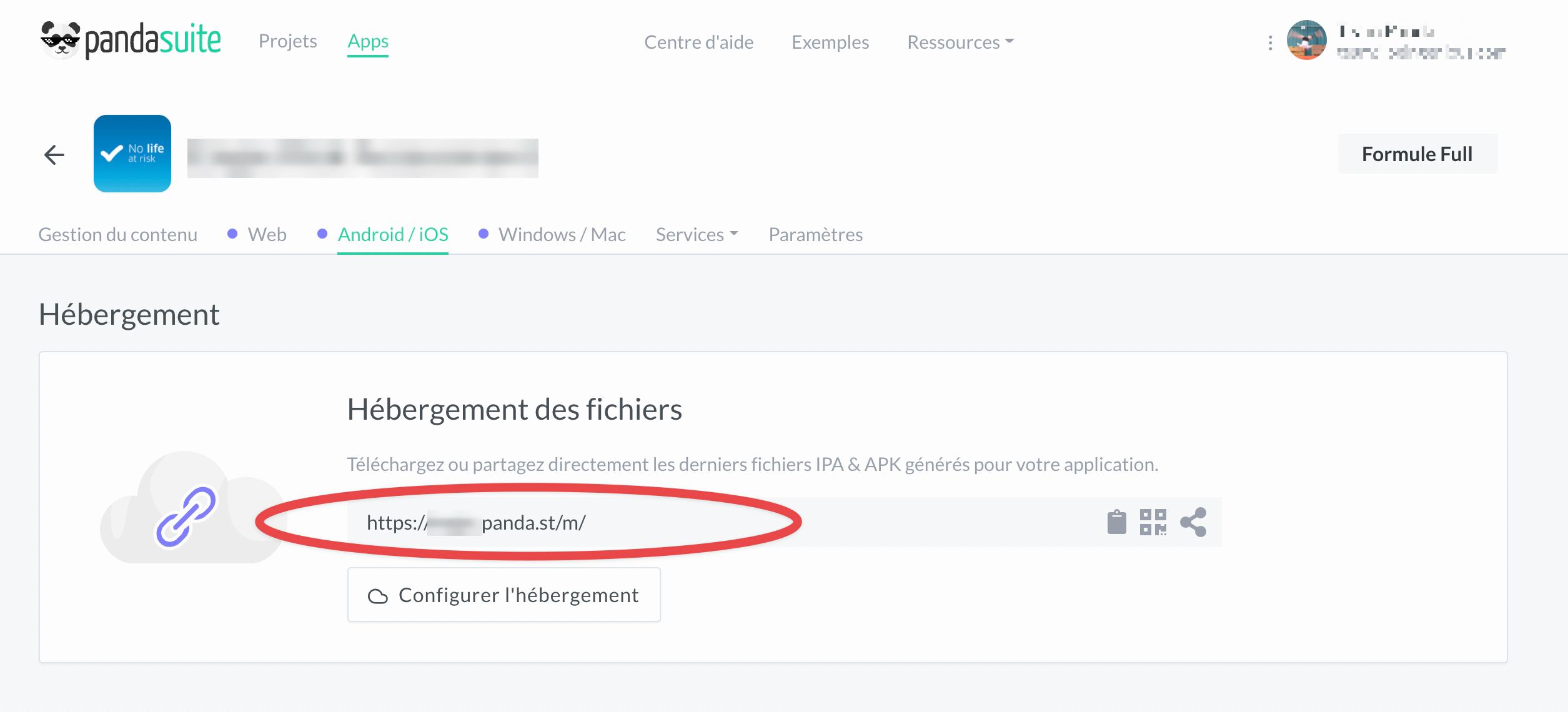 Hosting Link Screenshot