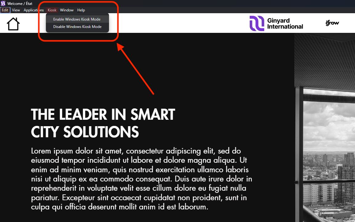 Kiosk mode for Windows