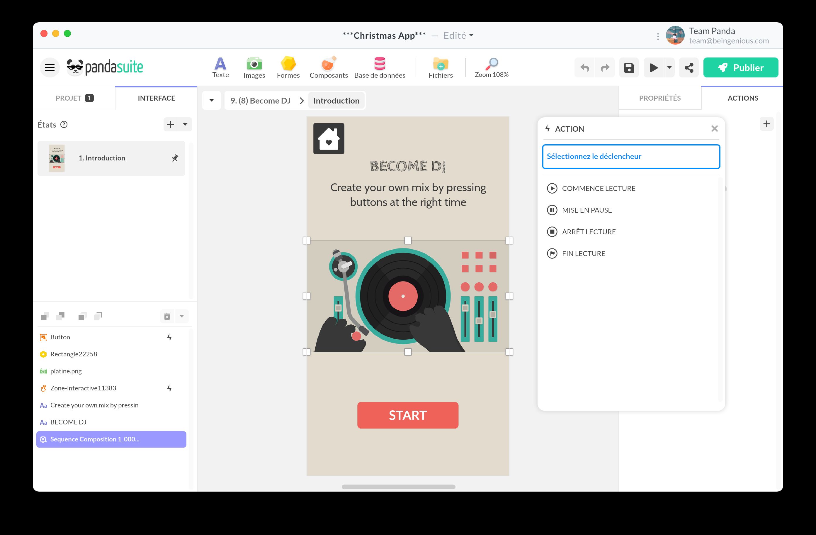 Image representing interactive actions