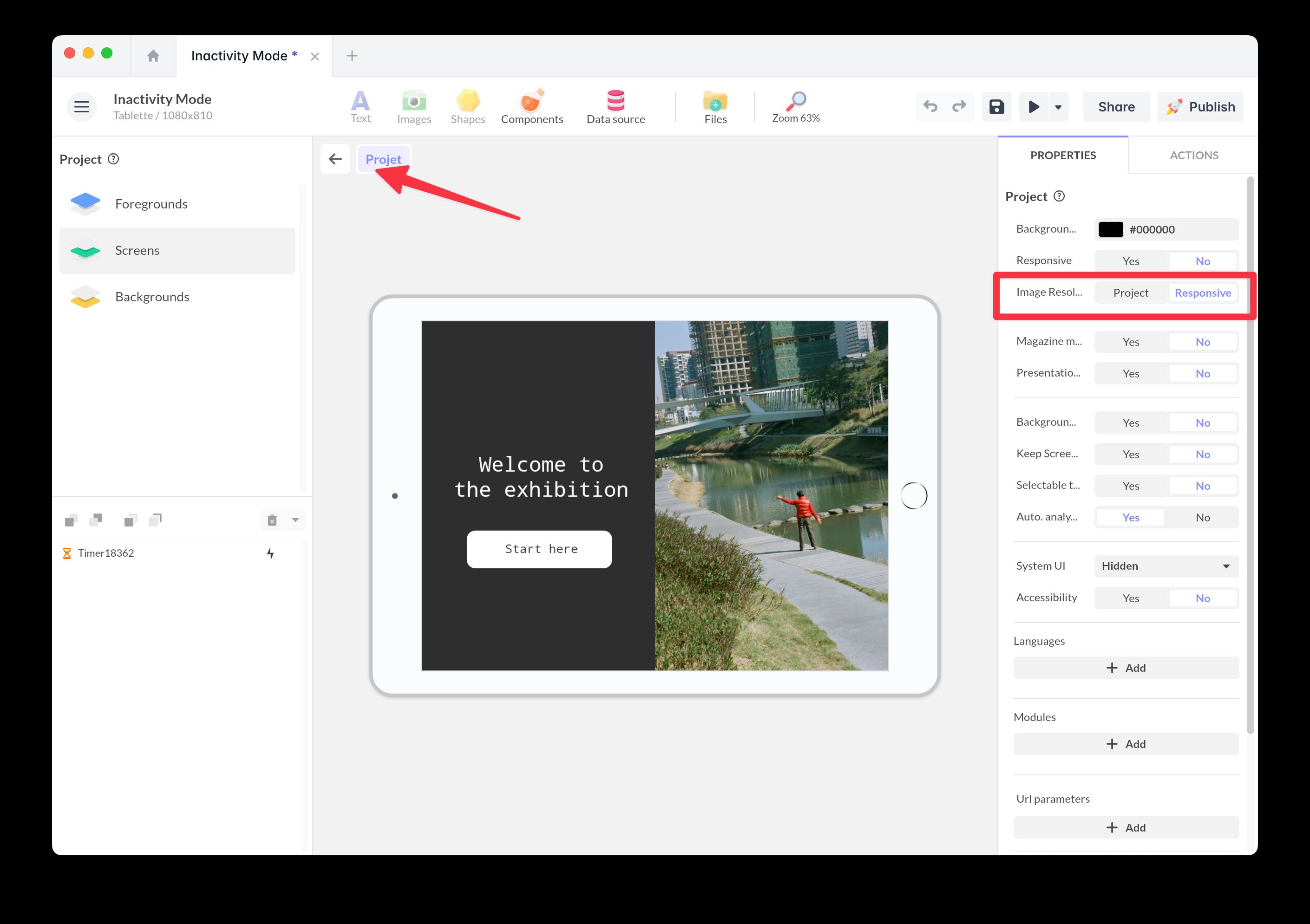 Responsive image property