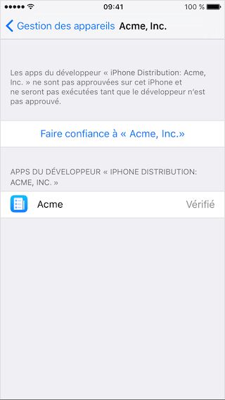 iphone6 ios9 enterprise profile settings trust app