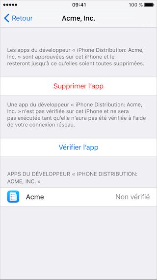 iphone6 ios9 enterprise profile settings verify app