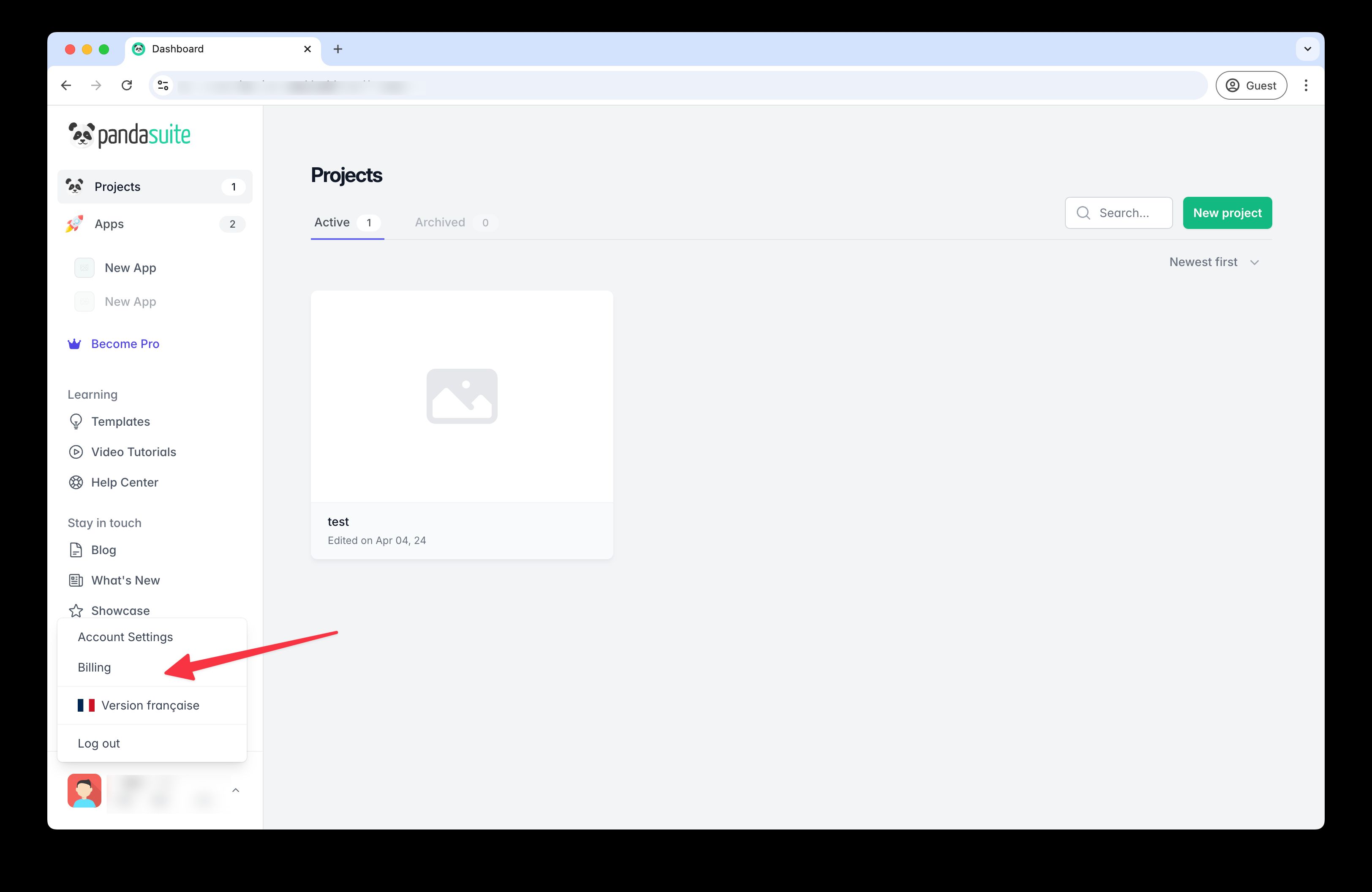 Example of coupon application