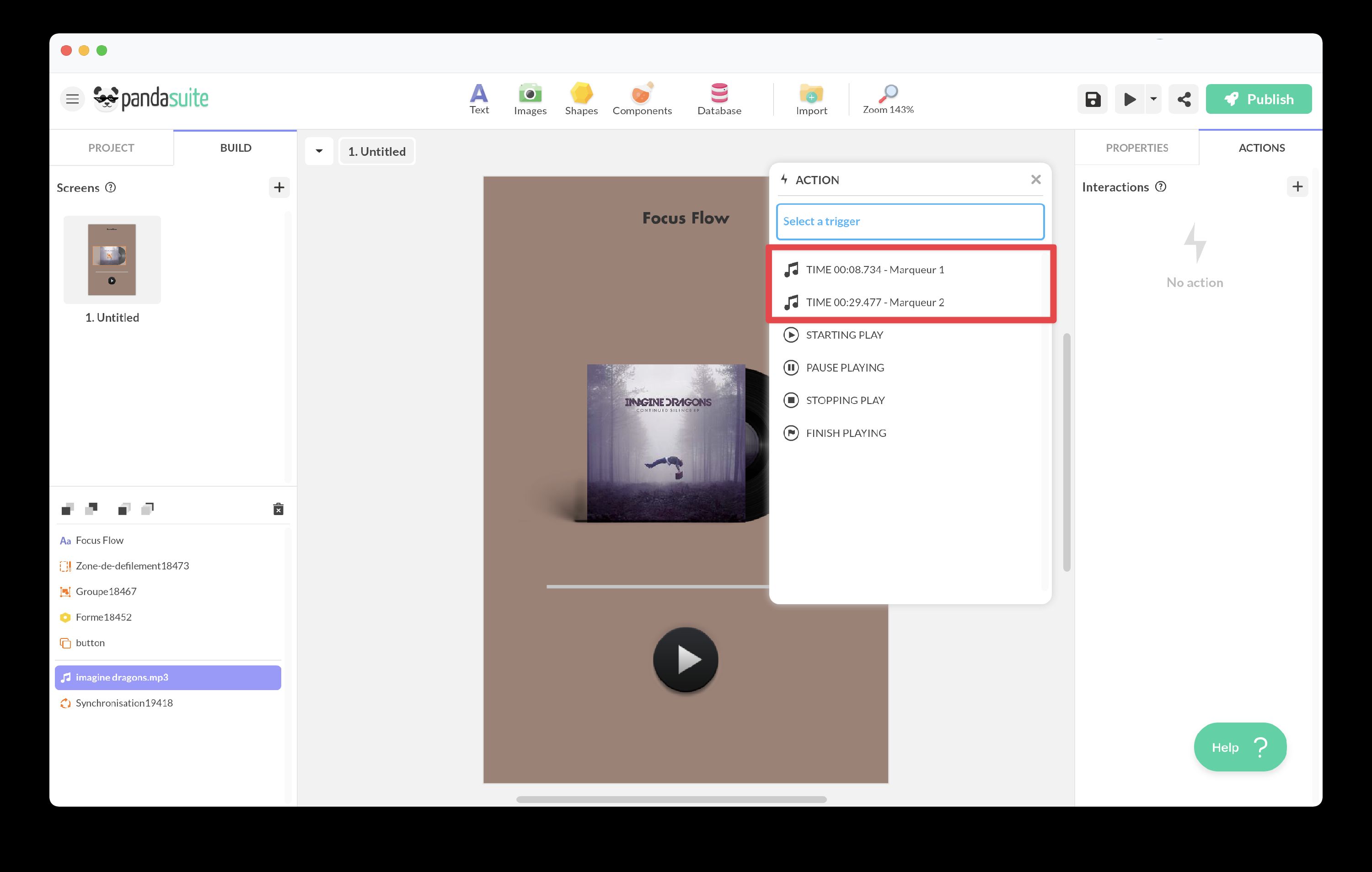Marker Trigger Example