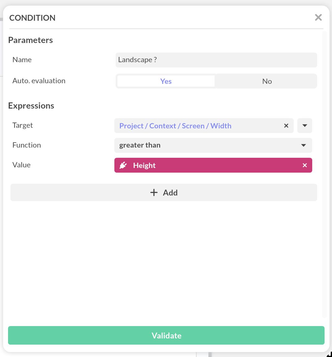 Orientation Condition Setup