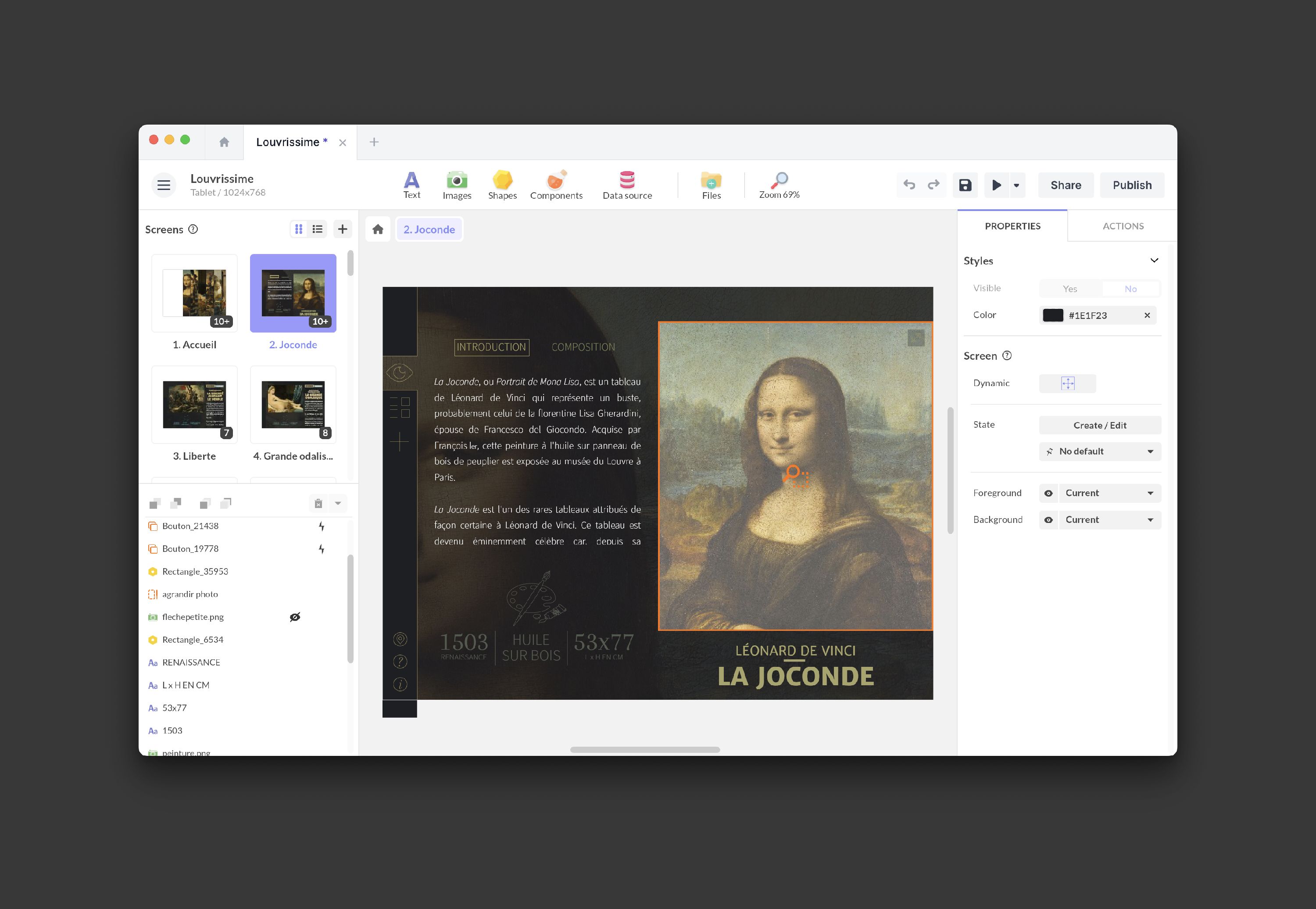 PandaSuite design interface
