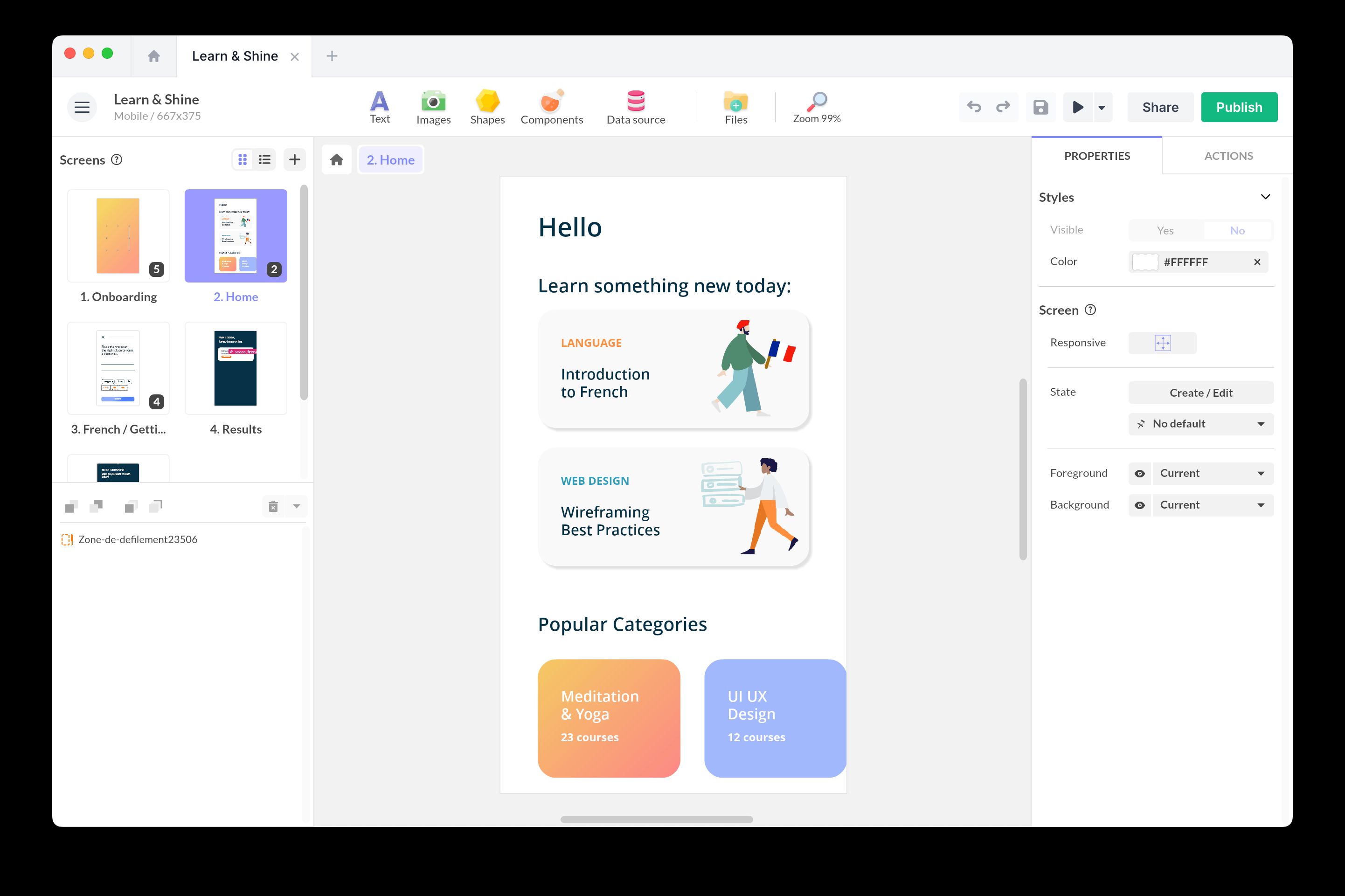 PandaSuite Studio Interface