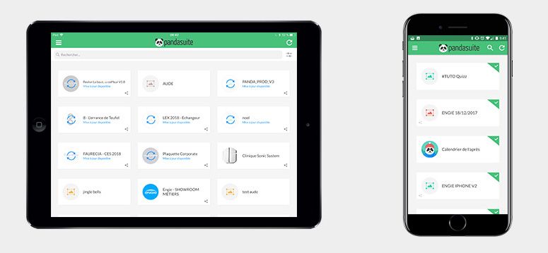 Illustration of PandaSuite Viewer on device
