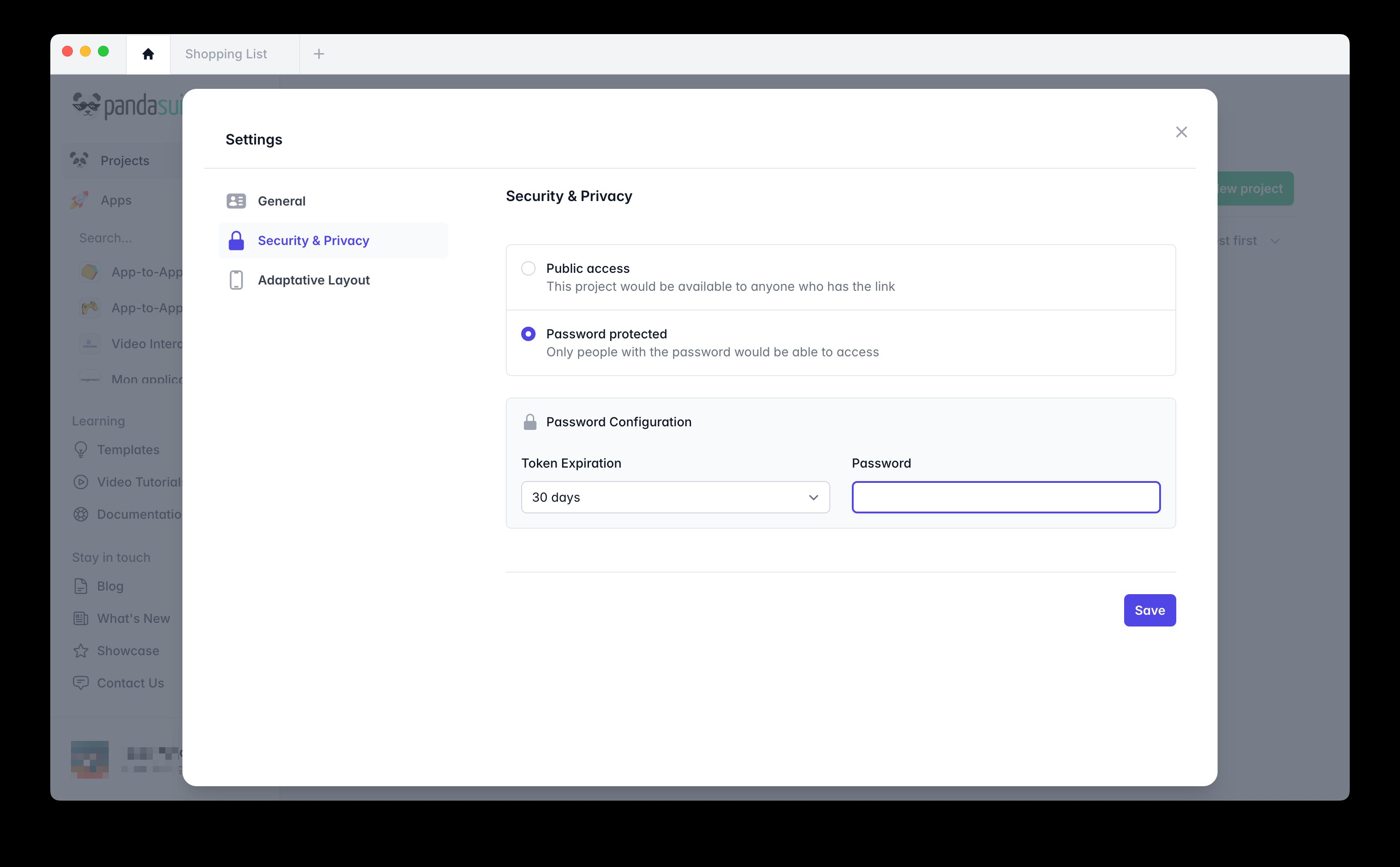 Sharing link protection