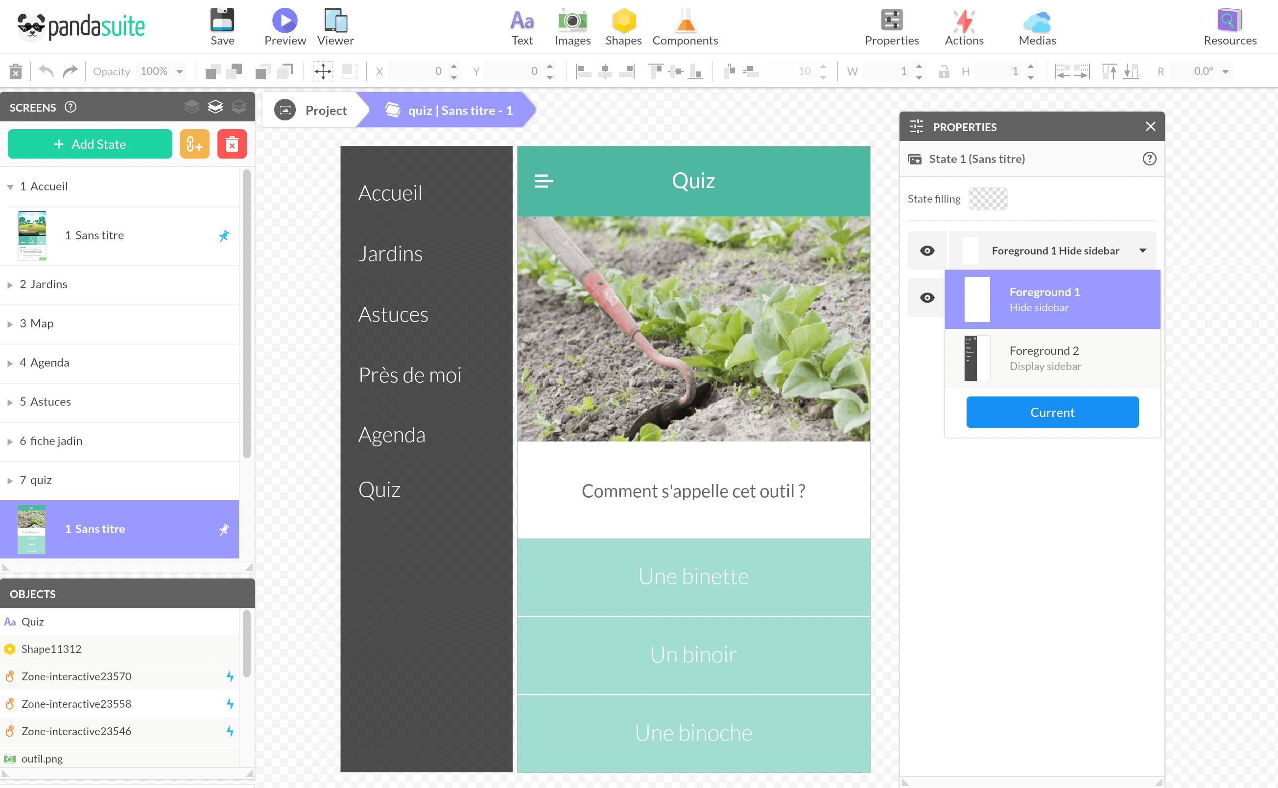 Properties window screenshot