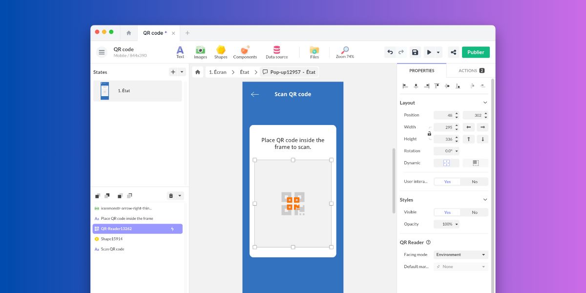 QR Code Reader Interface