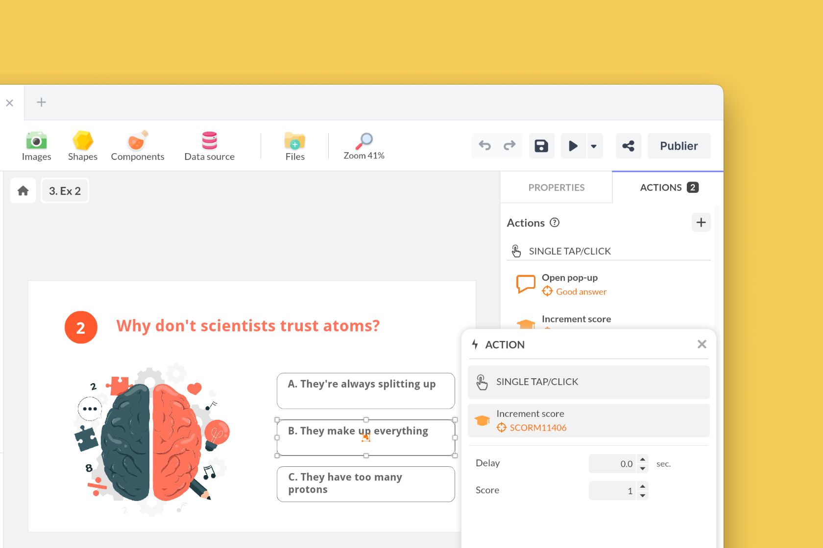 scorm score increment action