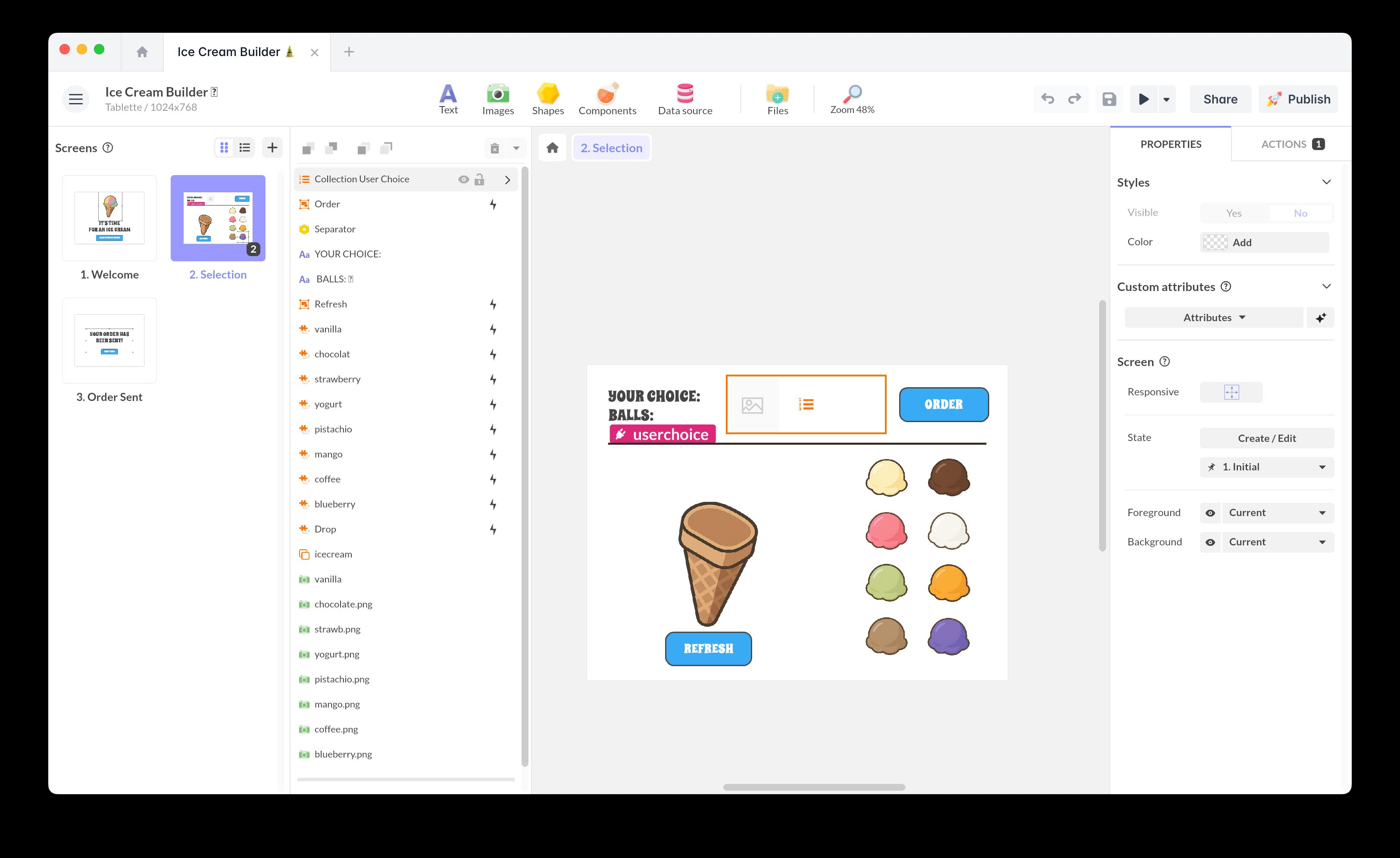 Display panels in multiple columns