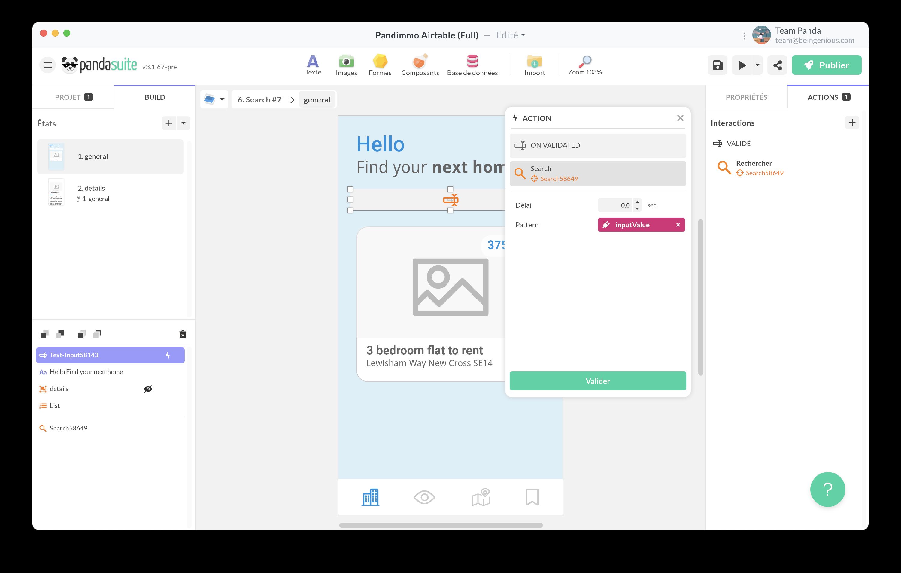 search interaction setup