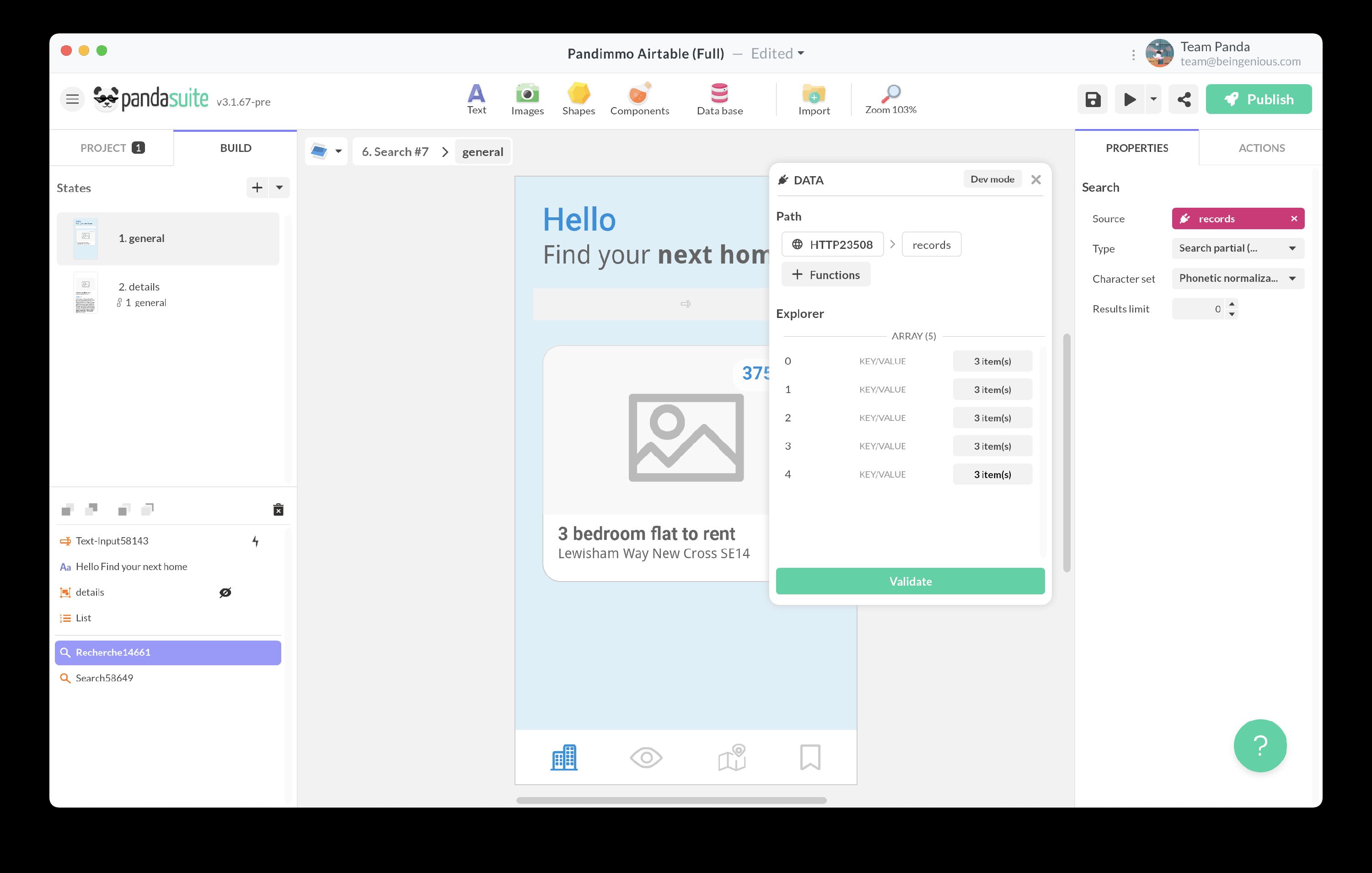 search source selection