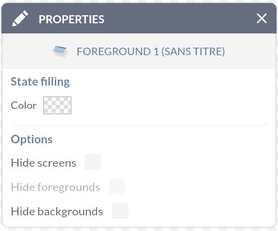 Settings for background and foreground properties